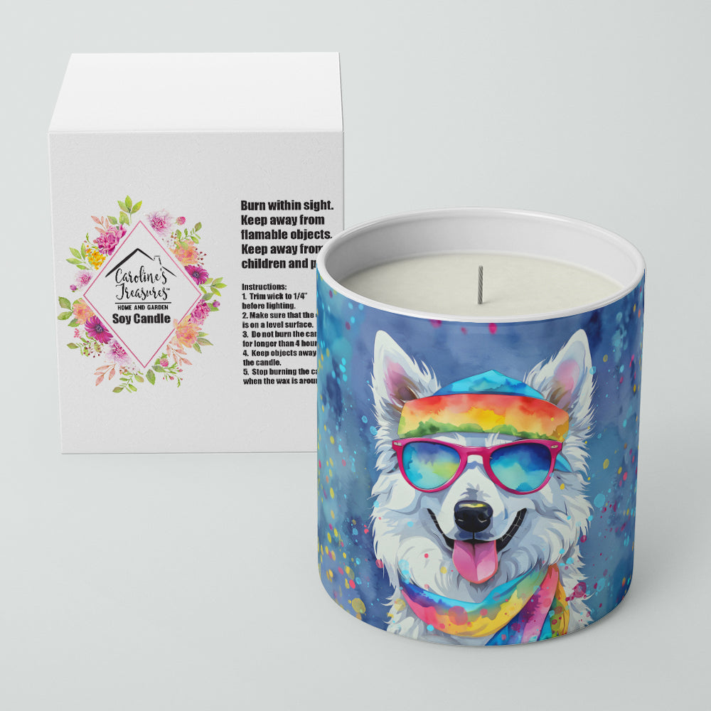 Buy this American Eskimo Hippie Dawg Decorative Soy Candle