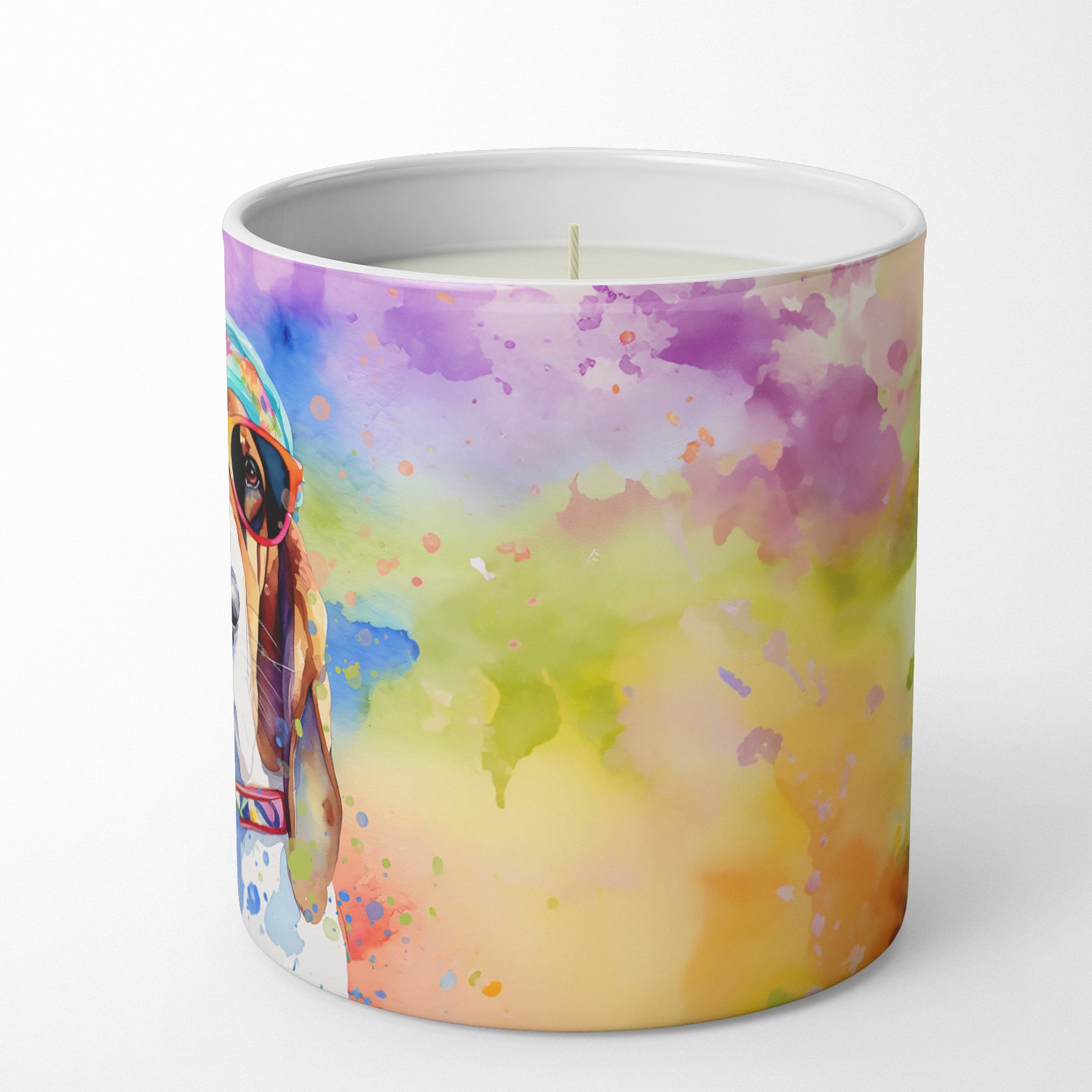 Basset Hound Hippie Dawg Decorative Soy Candle