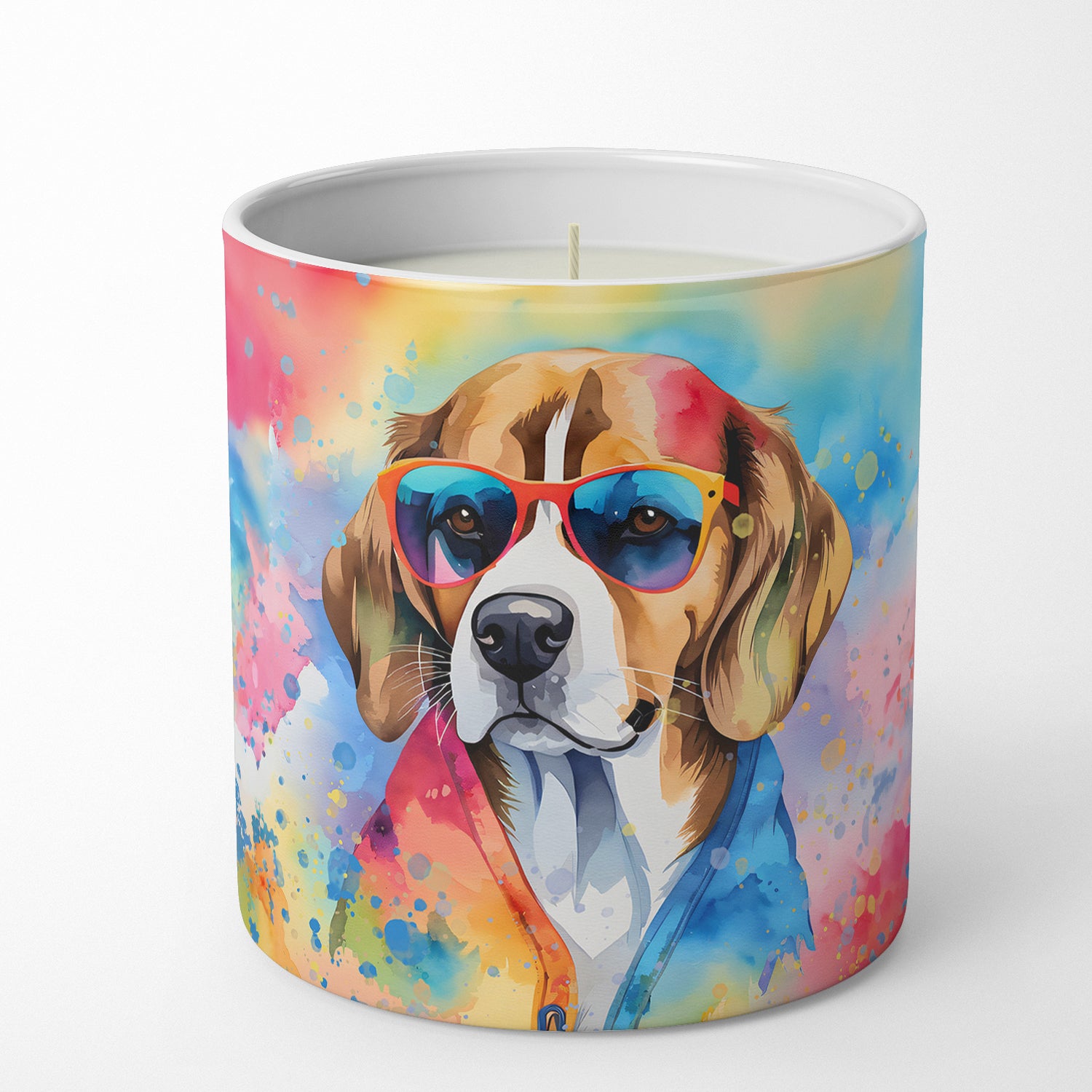 Beagle Hippie Dawg Decorative Soy Candle
