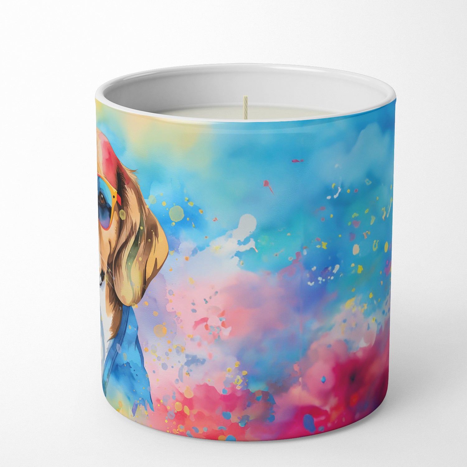 Beagle Hippie Dawg Decorative Soy Candle