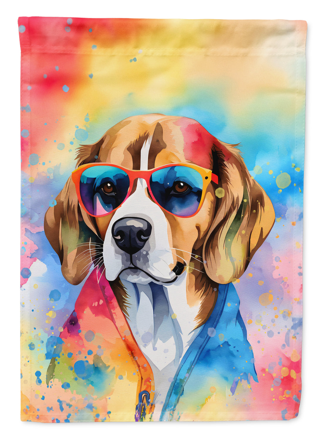 Buy this Beagle Hippie Dawg House Flag