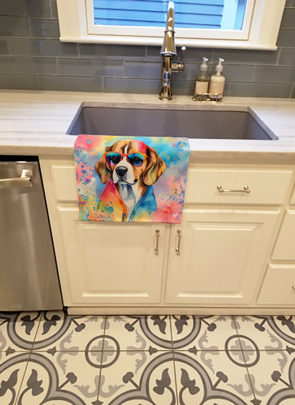 Beagle Hippie Dawg Kitchen Towel
