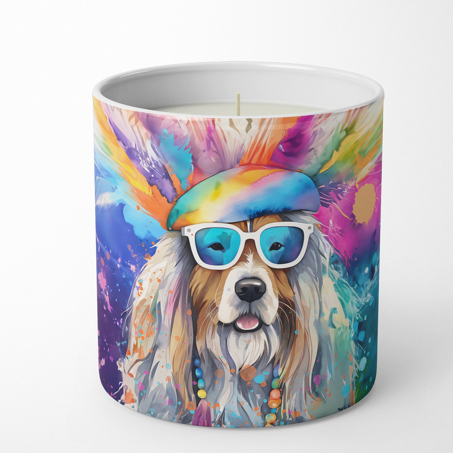 Buy this Bearded Collie Hippie Dawg Decorative Soy Candle