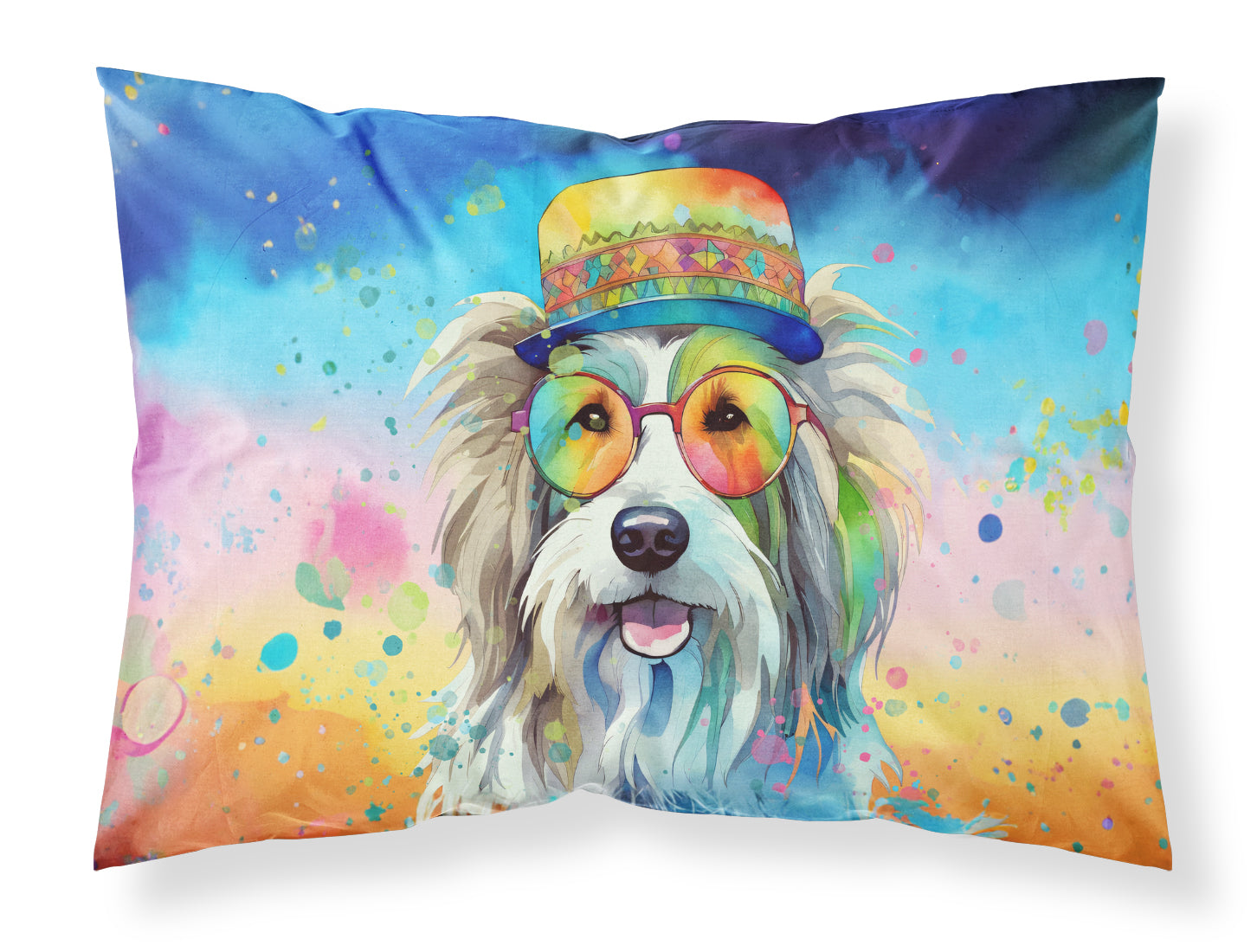 Buy this Bearded Collie Hippie Dawg Standard Pillowcase
