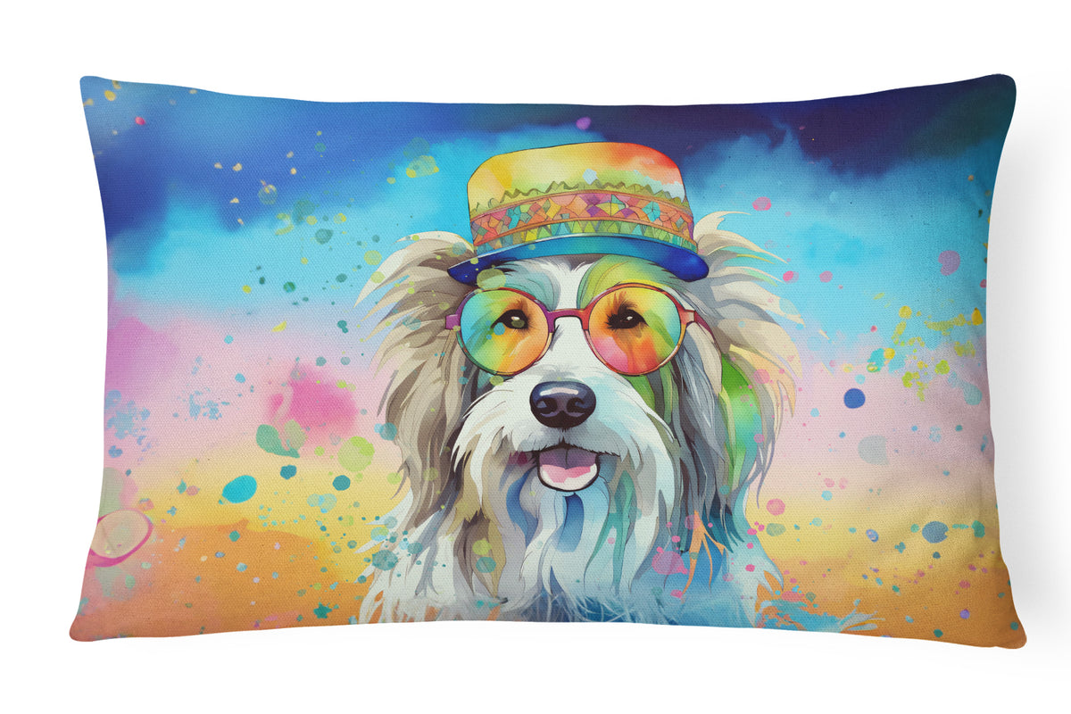 Buy this Bearded Collie Hippie Dawg Fabric Decorative Pillow