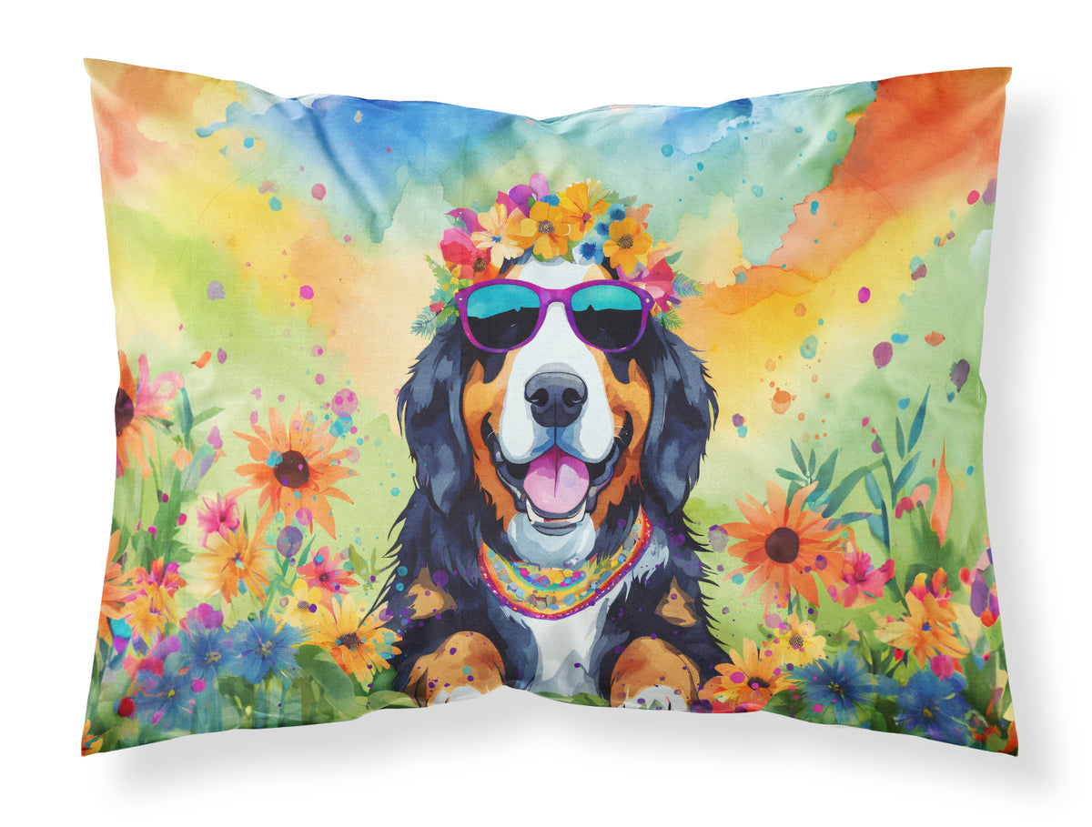 Buy this Bernese Mountain Dog Hippie Dawg Standard Pillowcase