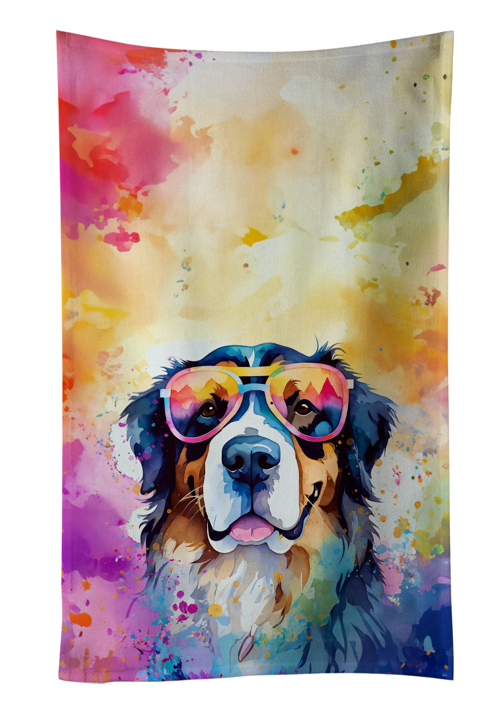 Buy this Bernese Mountain Dog Hippie Dawg Kitchen Towel
