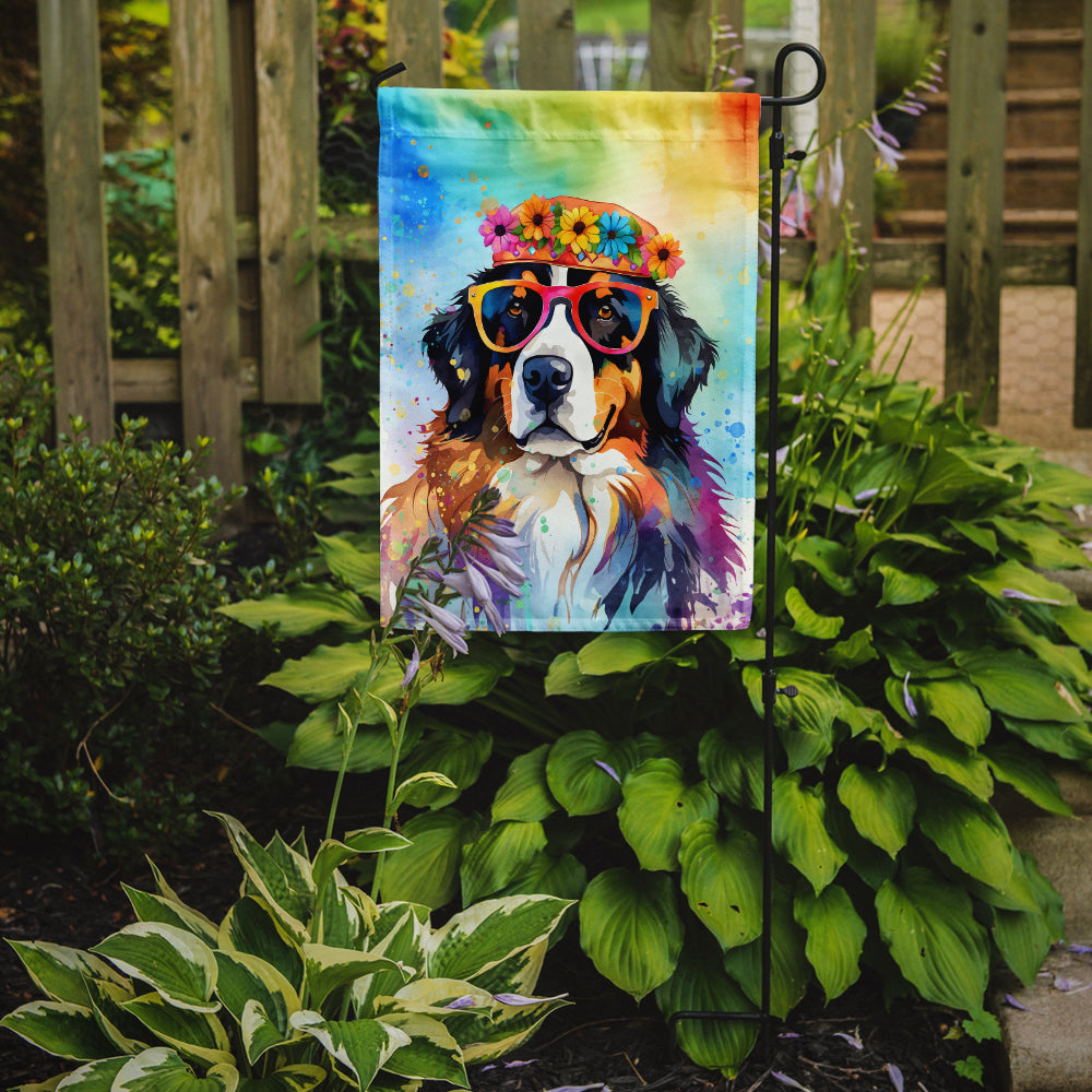 Buy this Bernese Mountain Dog Hippie Dawg Garden Flag