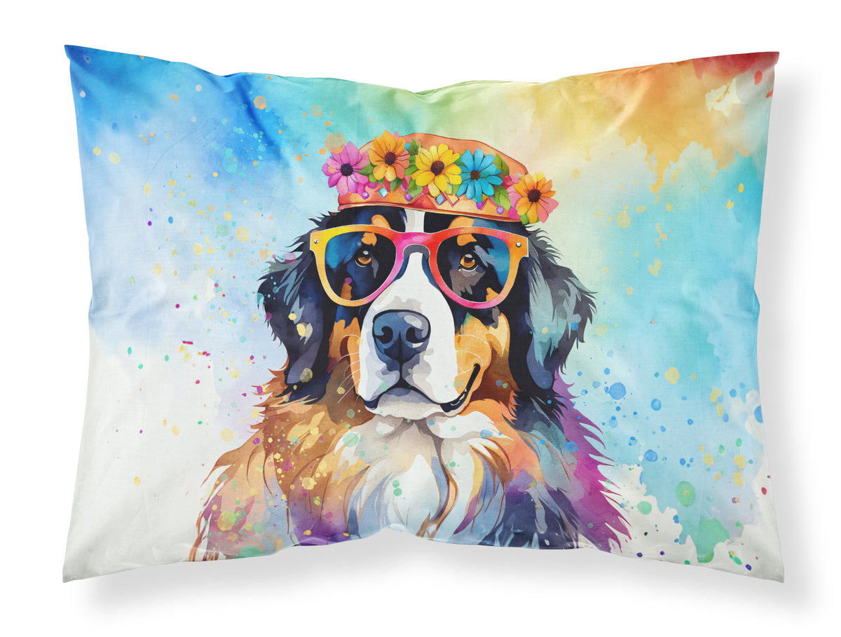Buy this Bernese Mountain Dog Hippie Dawg Standard Pillowcase