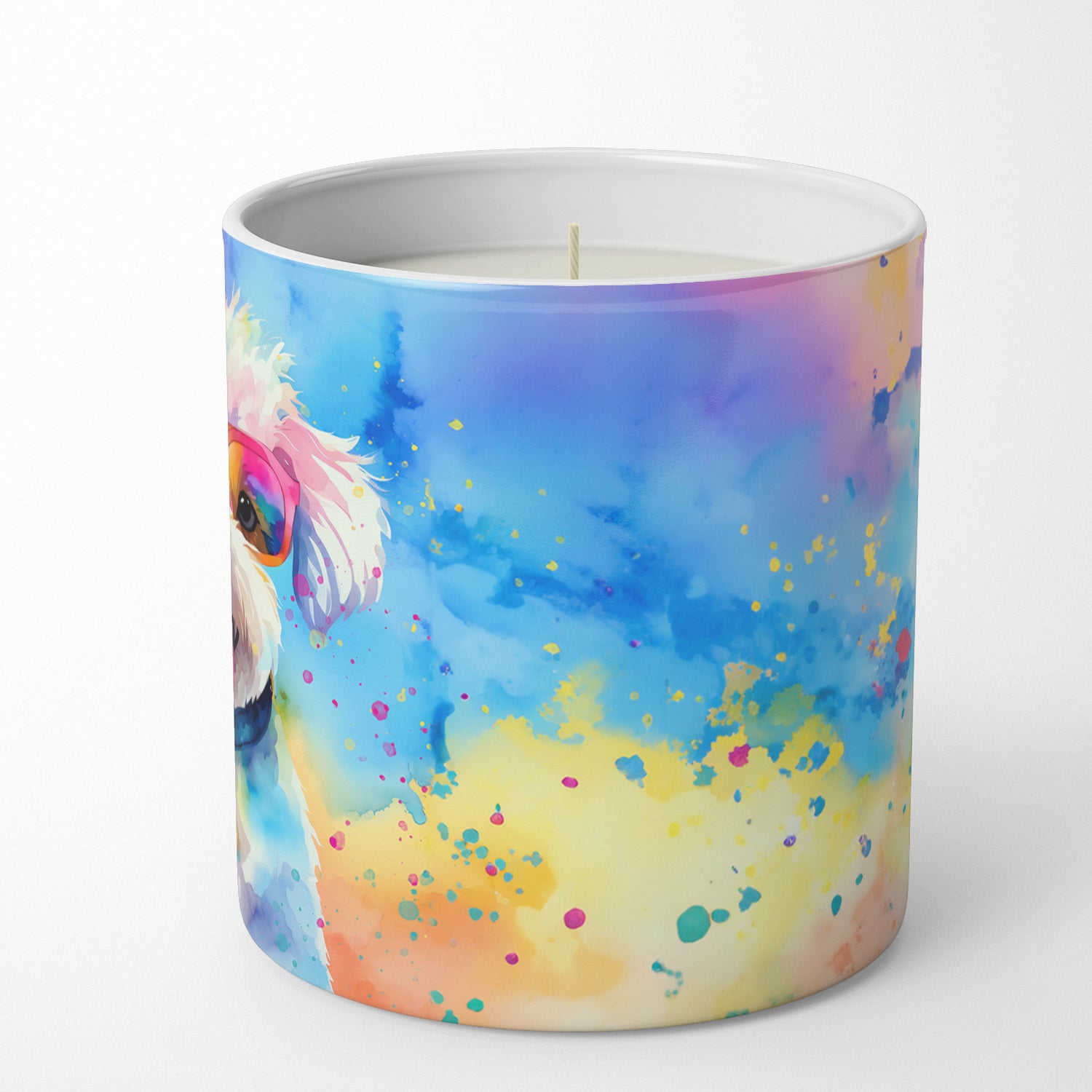 Bichon Frise Hippie Dawg Decorative Soy Candle