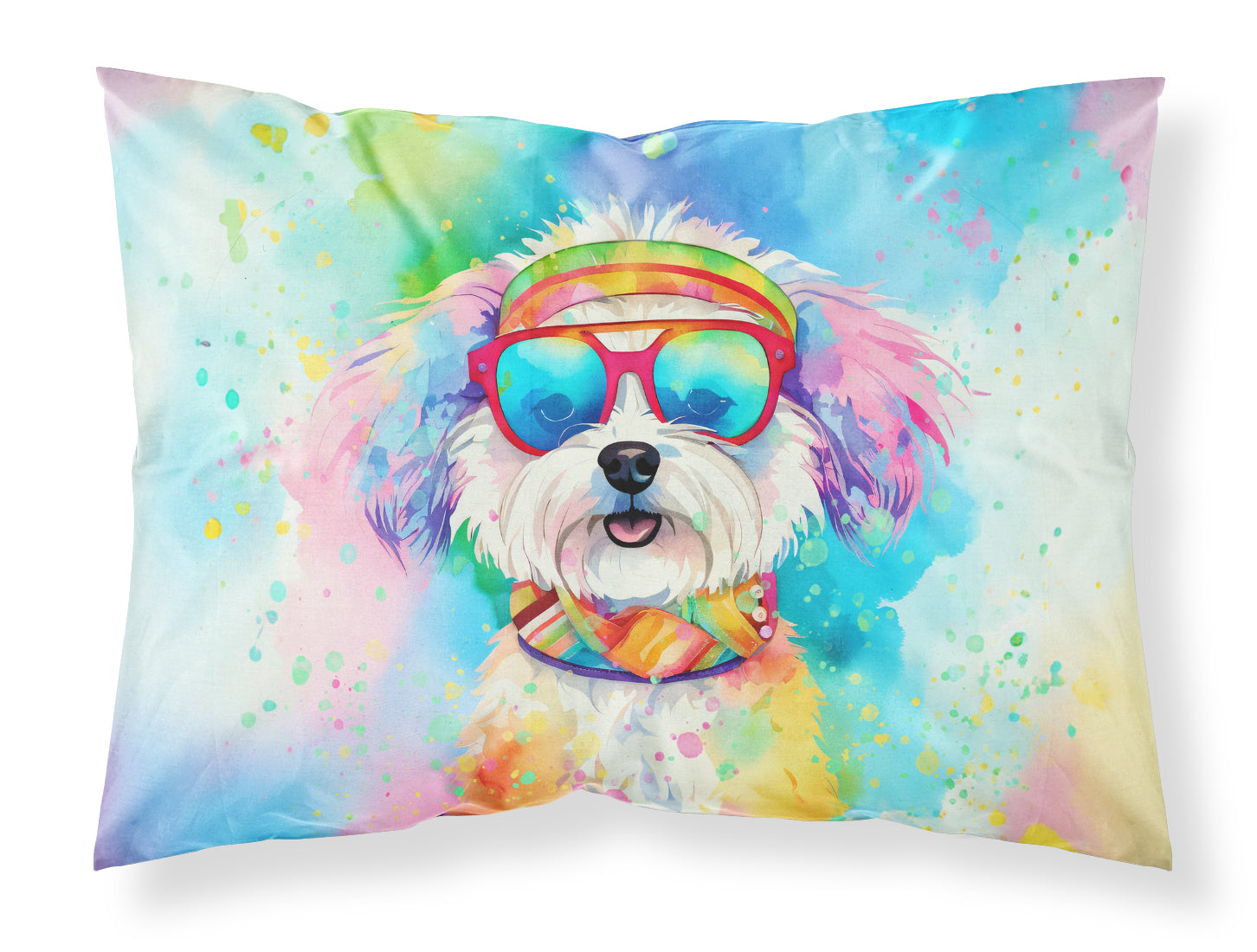 Buy this Bichon Frise Hippie Dawg Standard Pillowcase