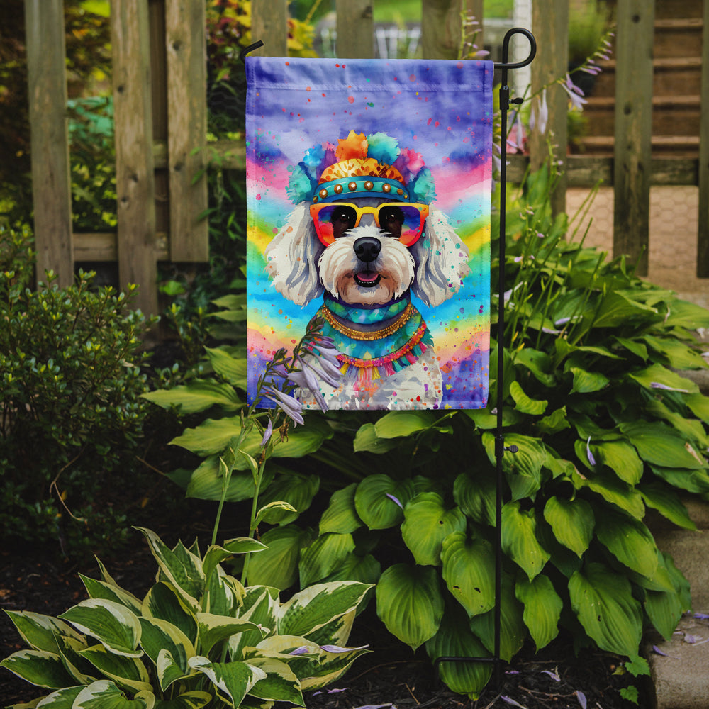 Bichon Frise Hippie Dawg Garden Flag