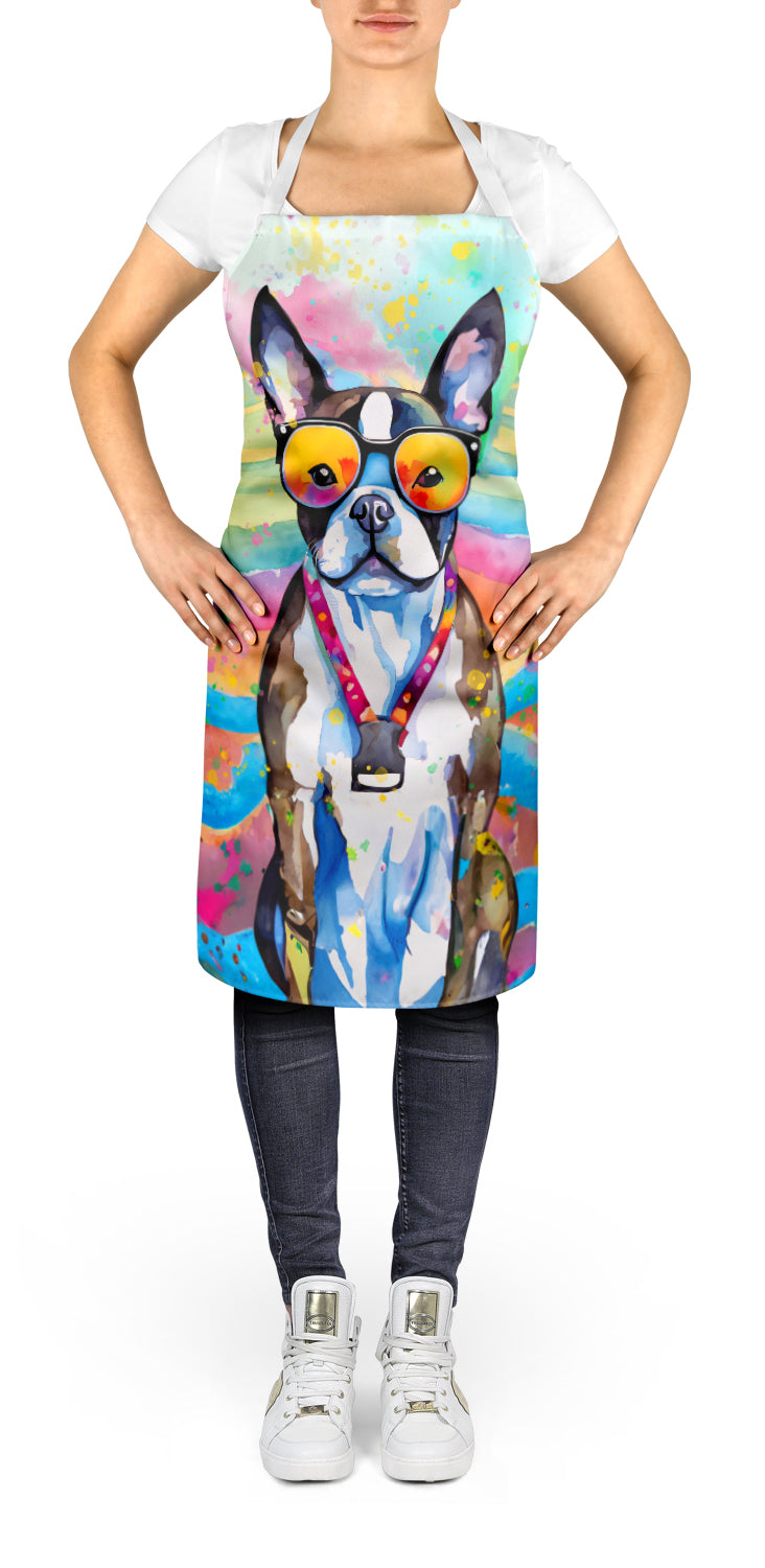 Buy this Boston Terrier Hippie Dawg Apron