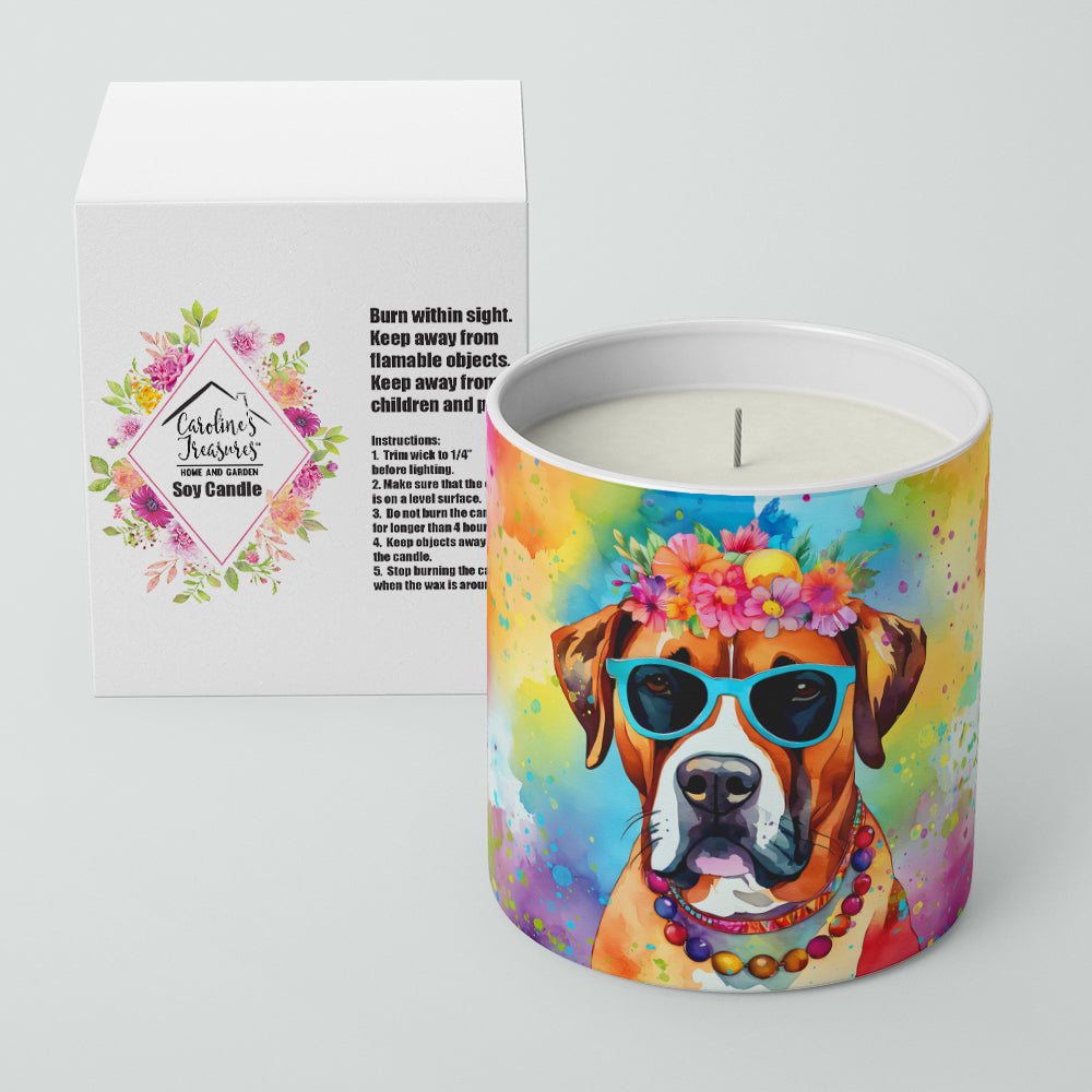 Caroline's Treasures Boxer Hippie Dawg Decorative Soy Candle
