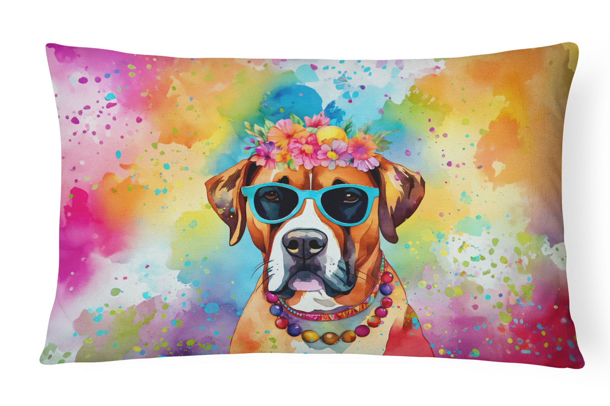 Buy this Boxer Hippie Dawg Fabric Decorative Pillow