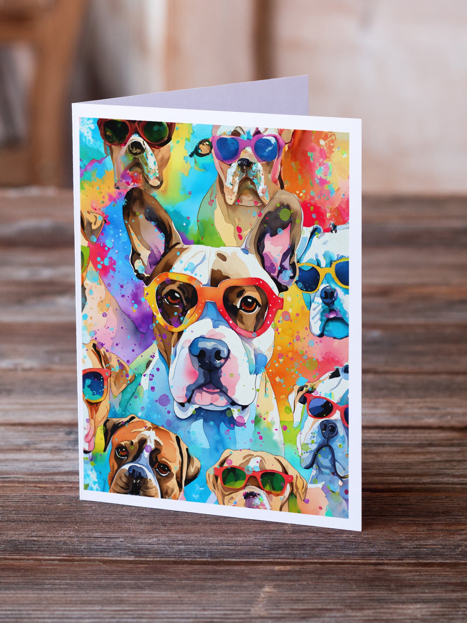 Buy this Boxer Hippie Dawg Greeting Cards Pack of 8