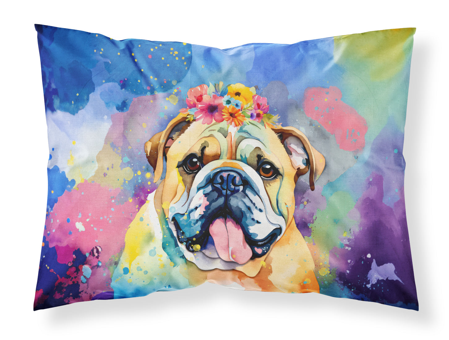 Buy this English Bulldog Hippie Dawg Standard Pillowcase