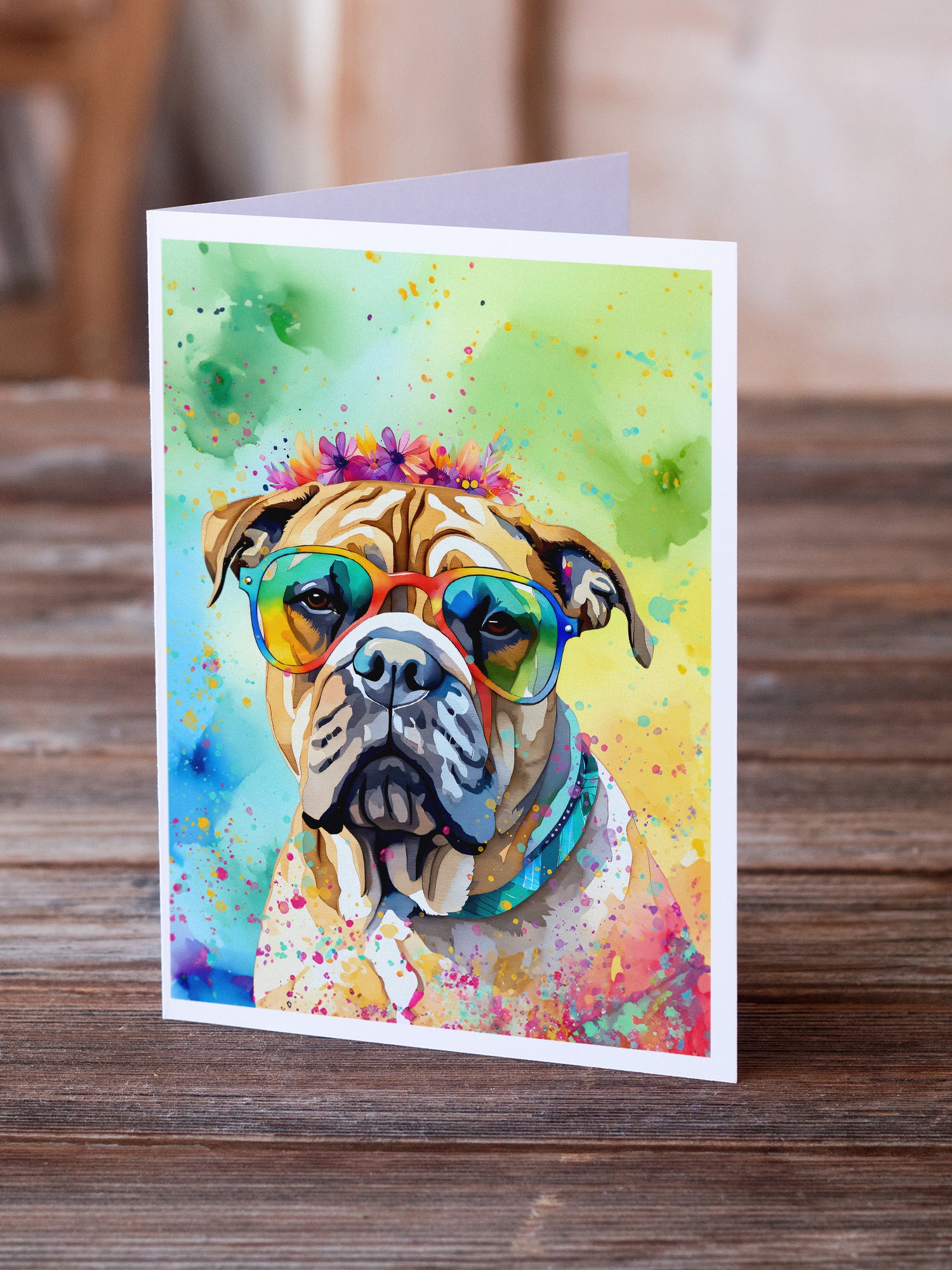 Buy this Bullmastiff Hippie Dawg Greeting Cards Pack of 8