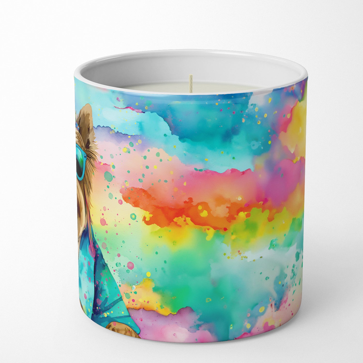 Cairn Terrier Hippie Dawg Decorative Soy Candle