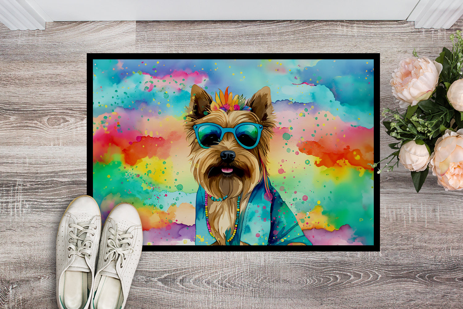Buy this Cairn Terrier Hippie Dawg Indoor or Outdoor Mat 24x36