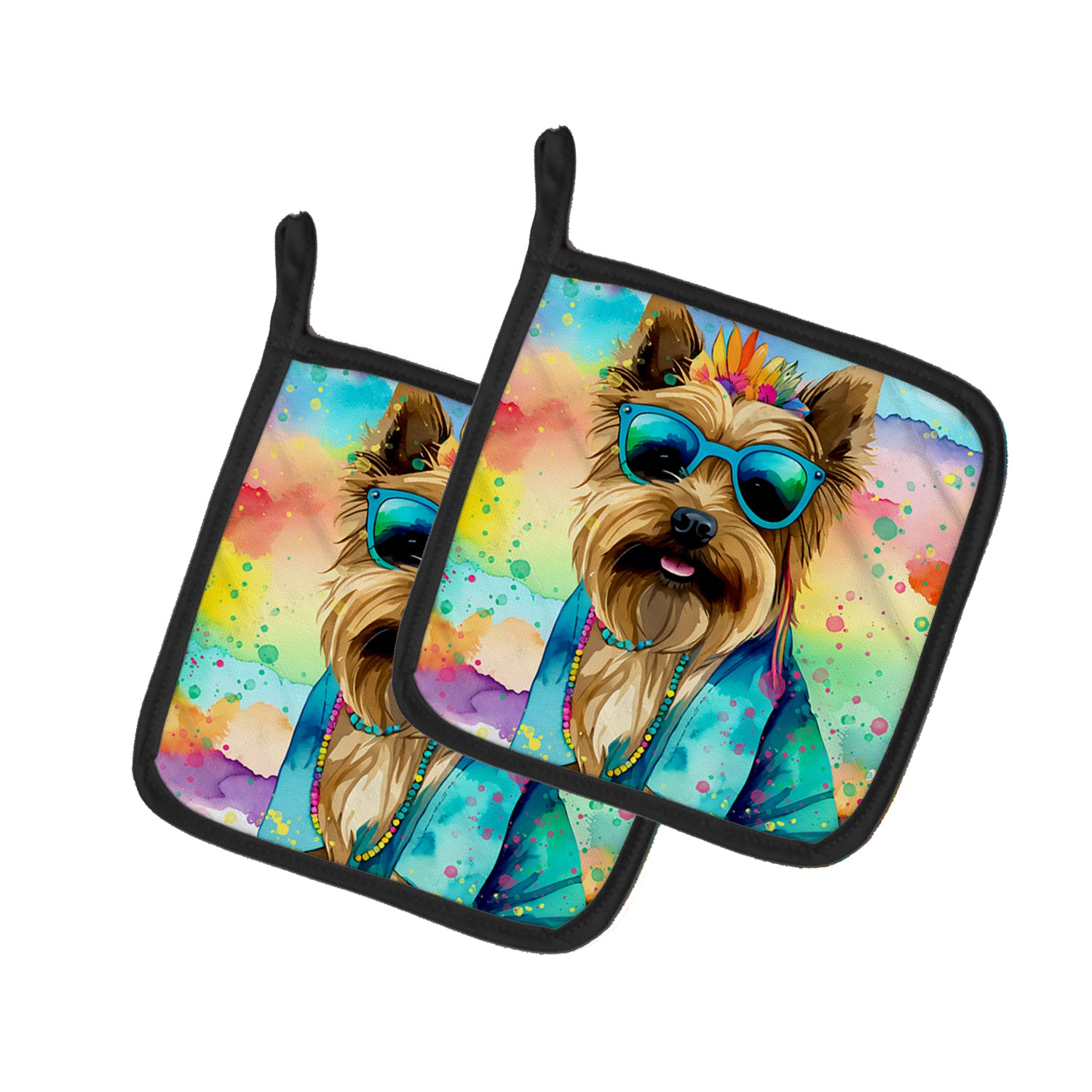 Buy this Cairn Terrier Hippie Dawg Pair of Pot Holders
