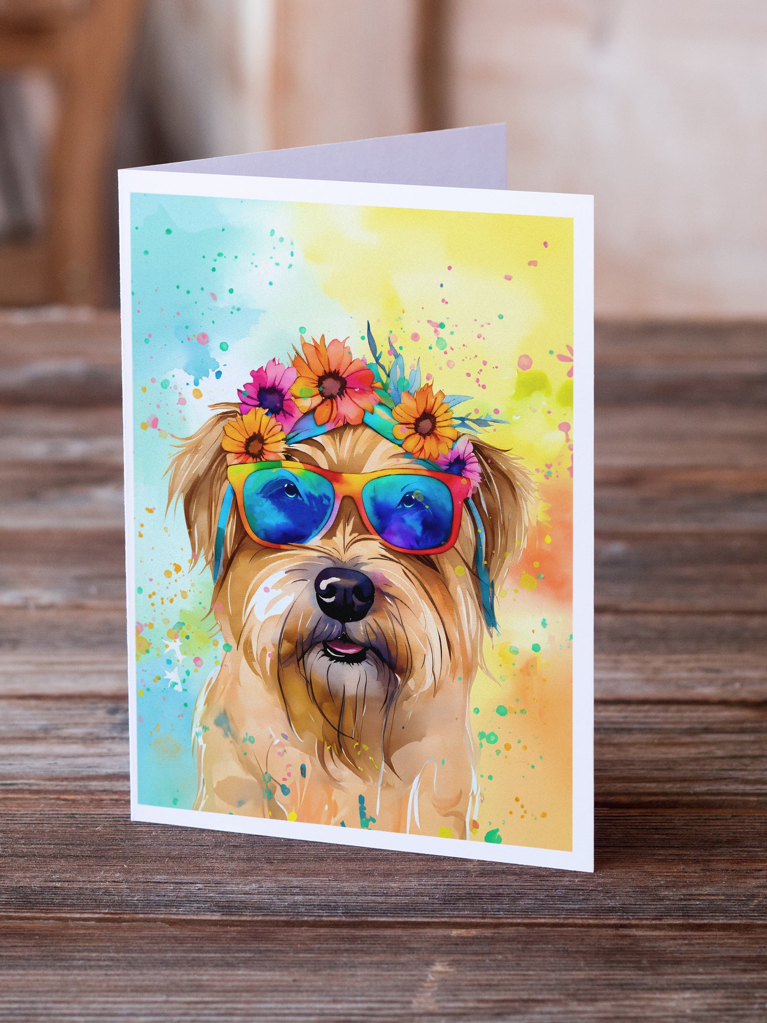 Cairn Terrier Hippie Dawg Greeting Cards Pack of 8