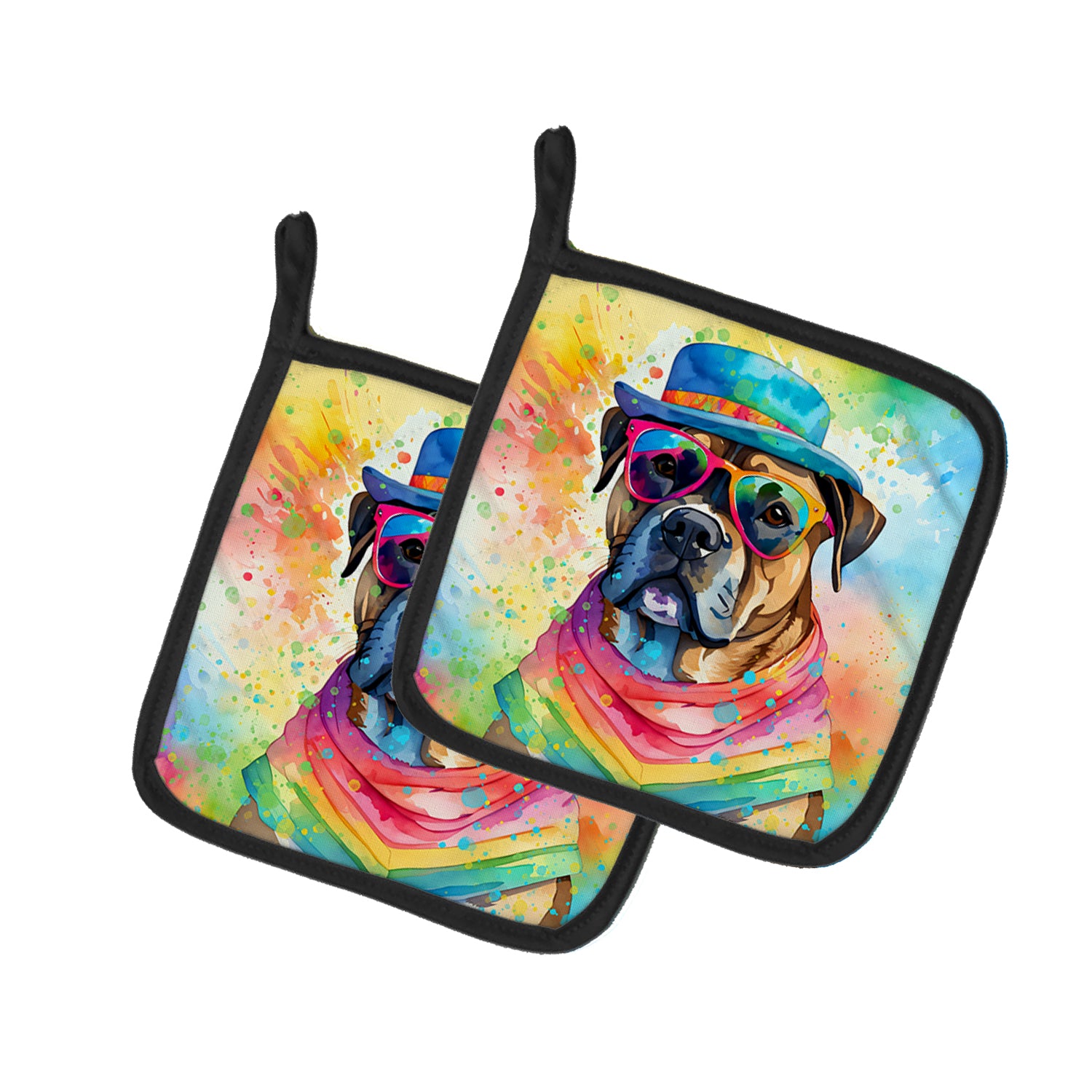 Buy this Cane Corso Hippie Dawg Pair of Pot Holders
