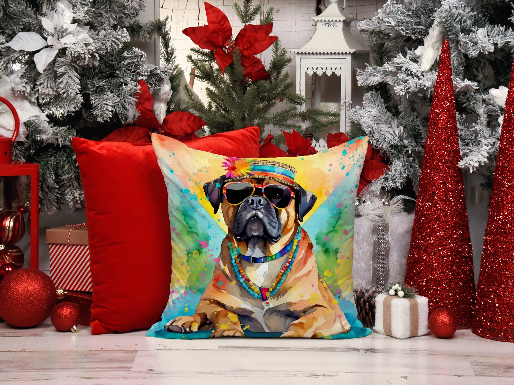 Buy this Cane Corso Hippie Dawg Fabric Decorative Pillow