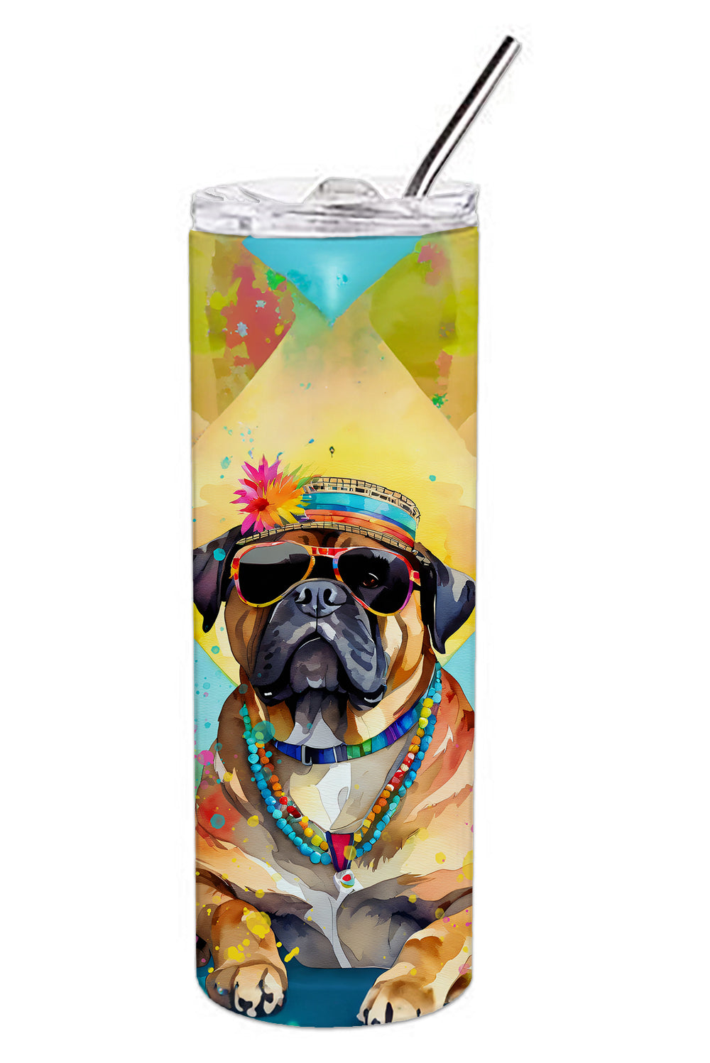 Cane Corso Hippie Dawg Stainless Steel Skinny Tumbler