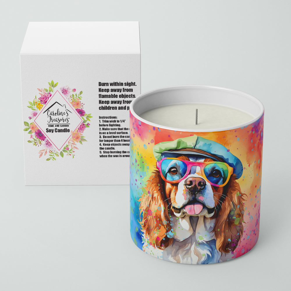 Cavalier Spaniel Hippie Dawg Decorative Soy Candle