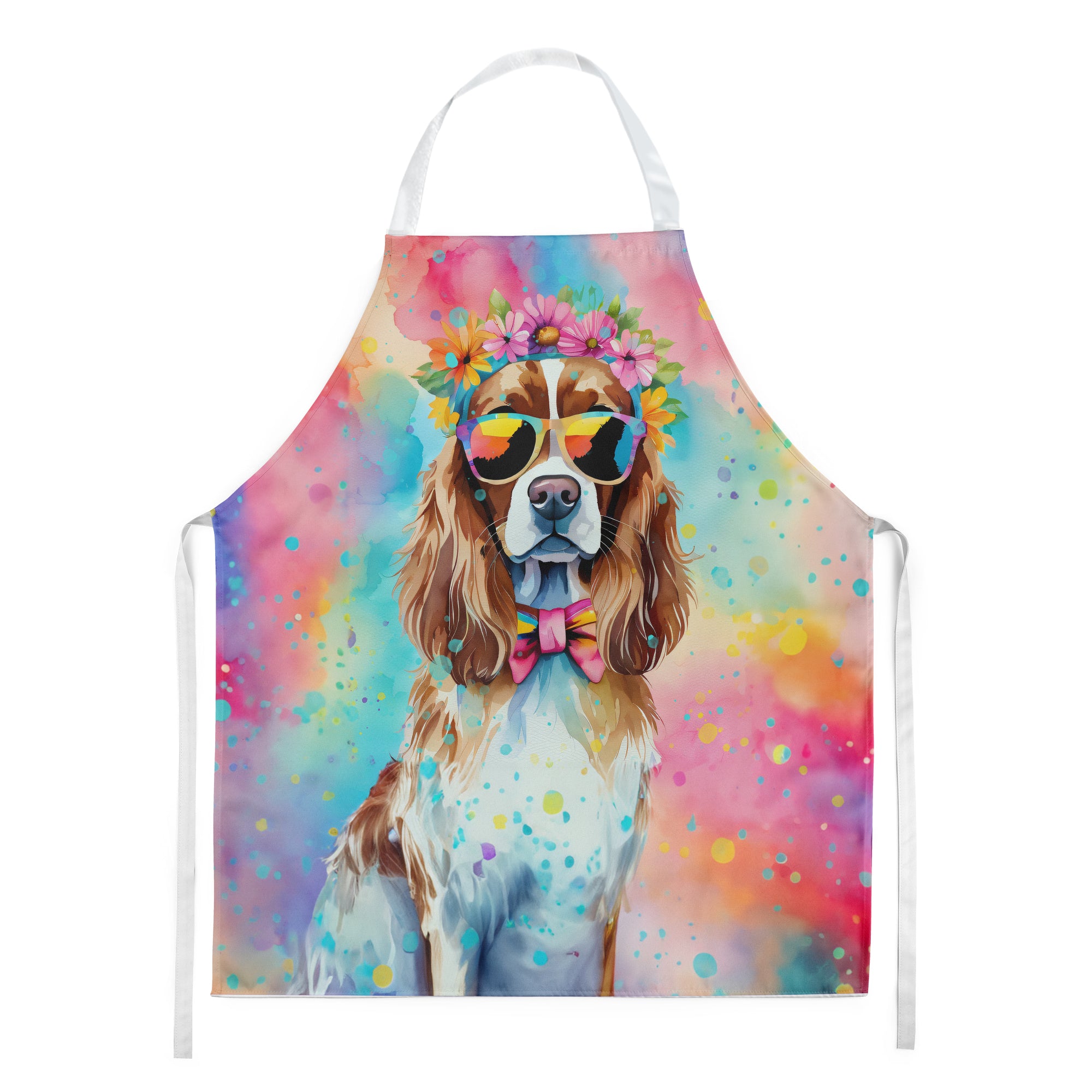 Caroline's Treasures Cavalier Spaniel Hippie Dawg Apron – Artist-Designed Kitchen, BBQ & Craft Apron