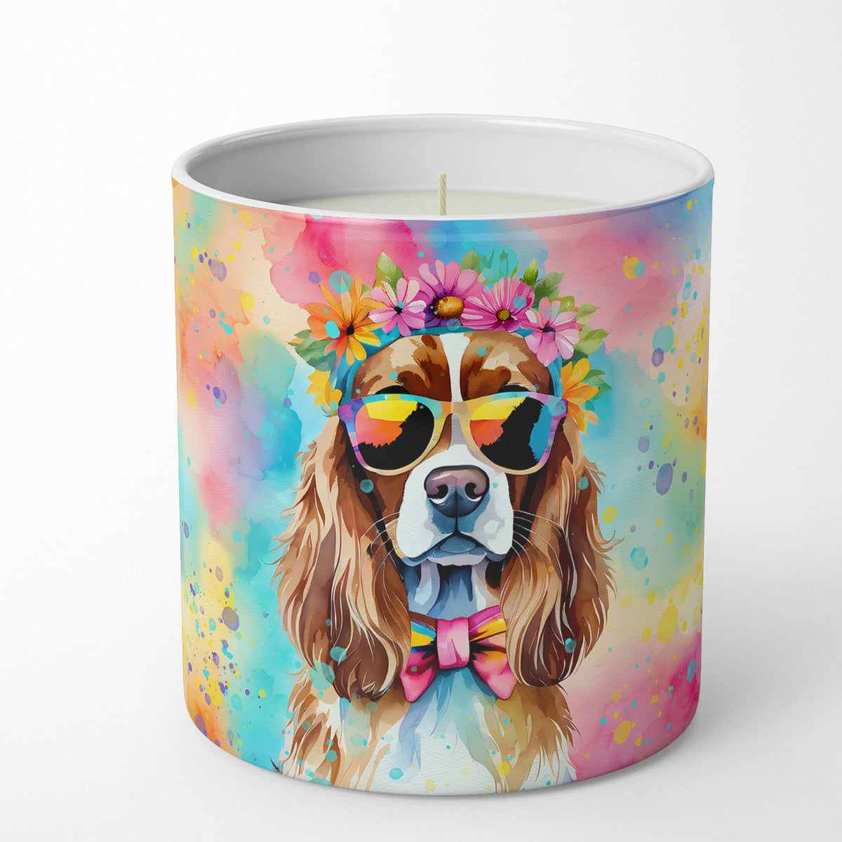 Buy this Cavalier Spaniel Hippie Dawg Decorative Soy Candle