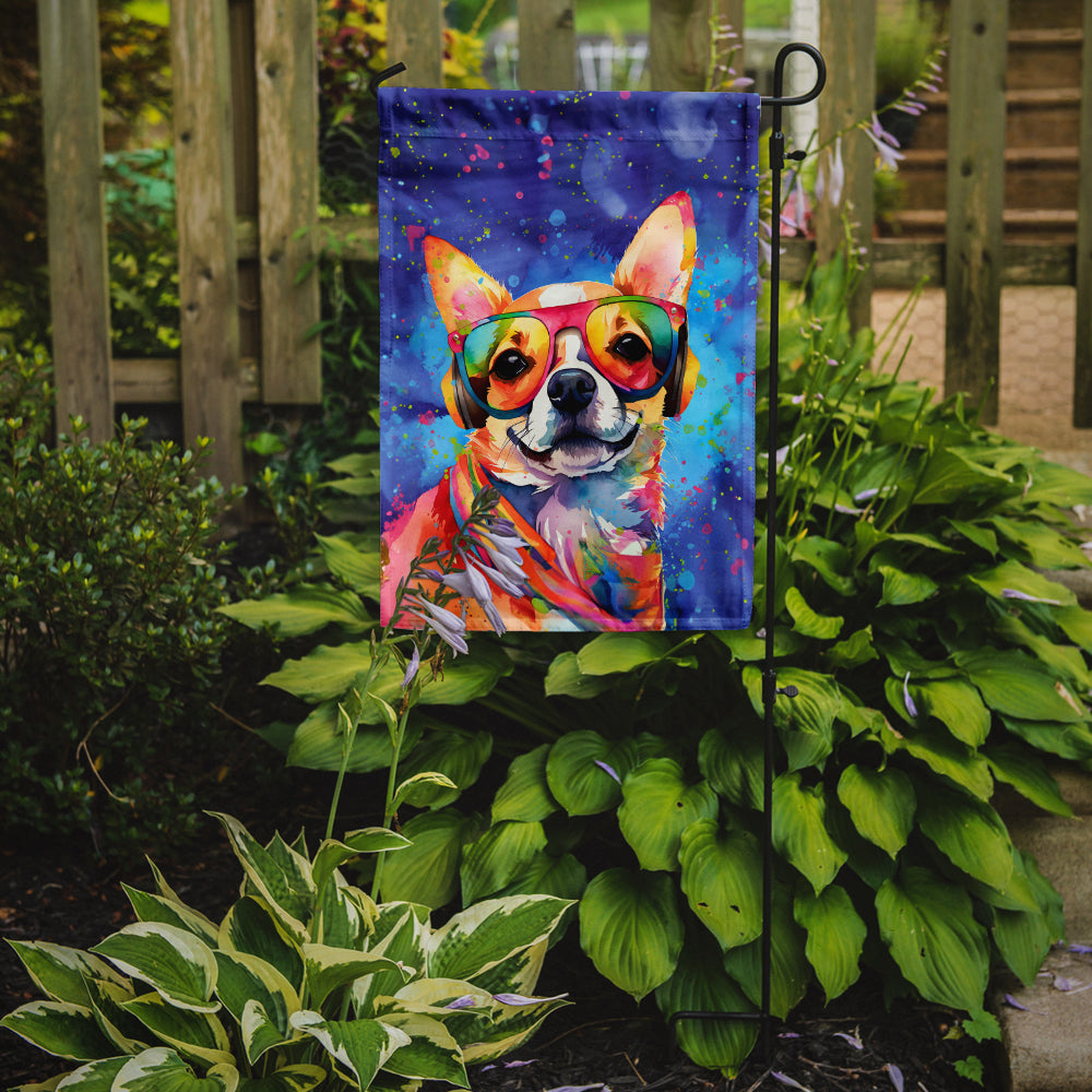 Chihuahua Hippie Dawg Garden Flag