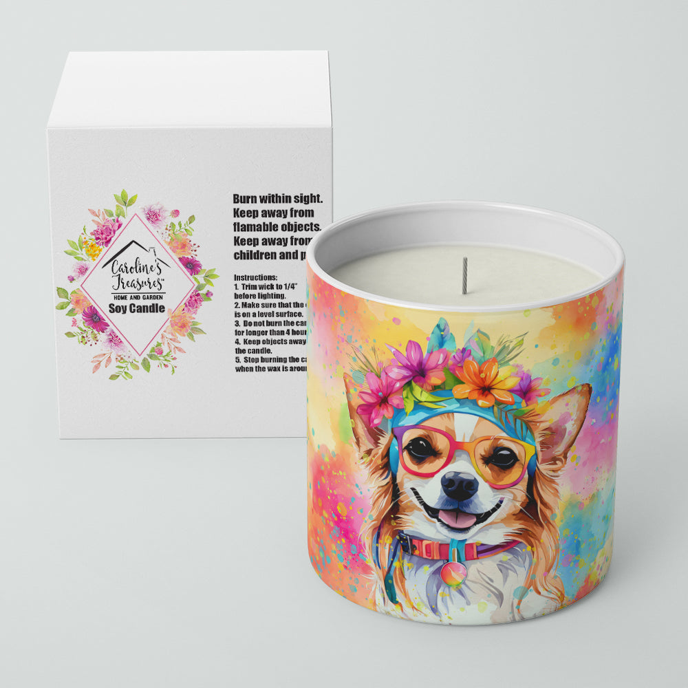 Caroline's Treasures Chihuahua Hippie Dawg Decorative Soy Candle