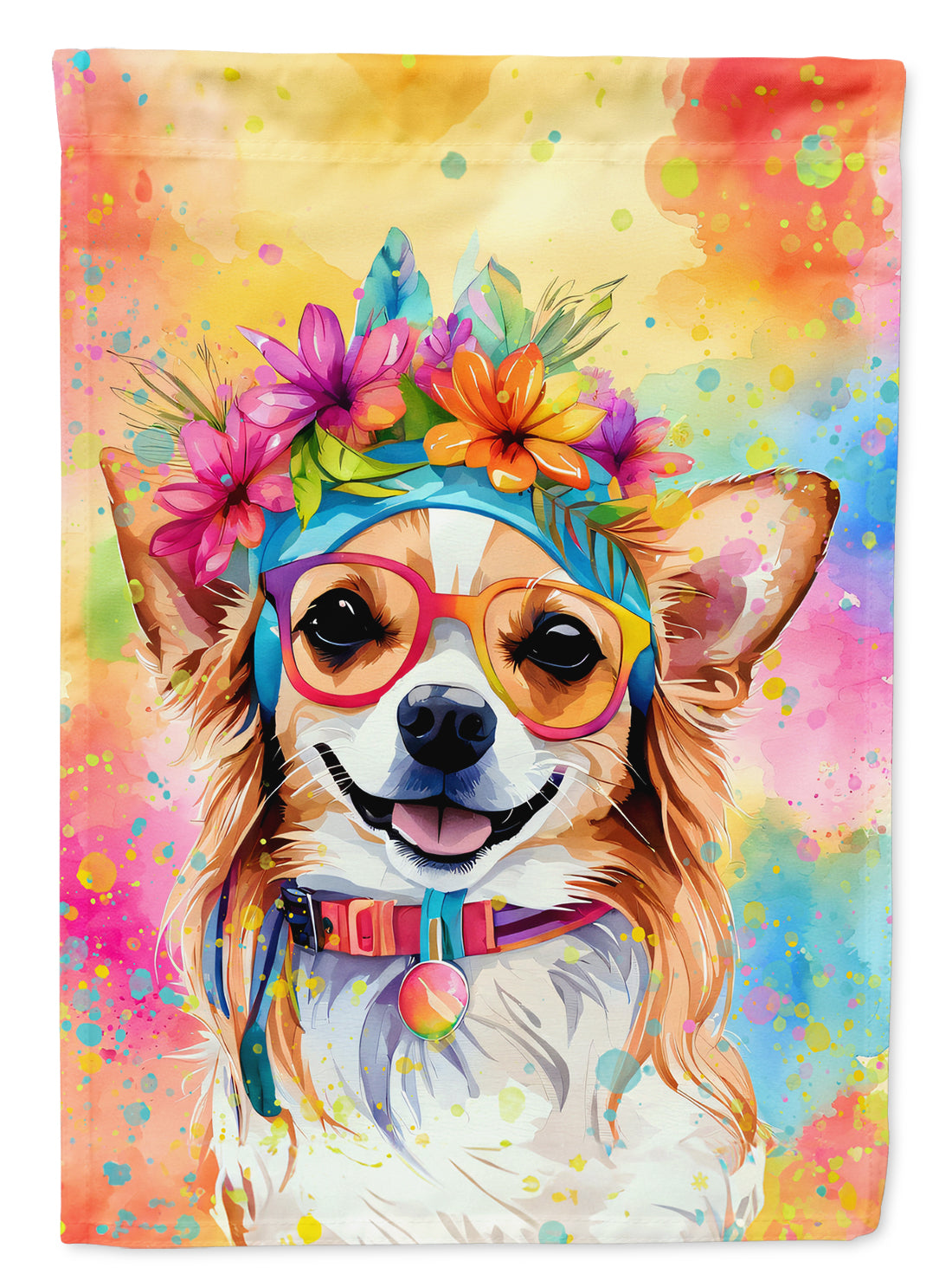 Buy this Chihuahua Hippie Dawg House Flag