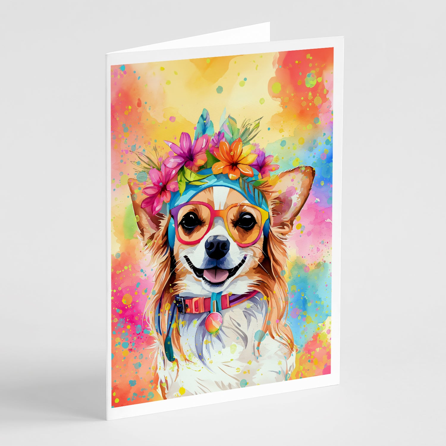 Buy this Chihuahua Hippie Dawg Greeting Cards Pack of 8