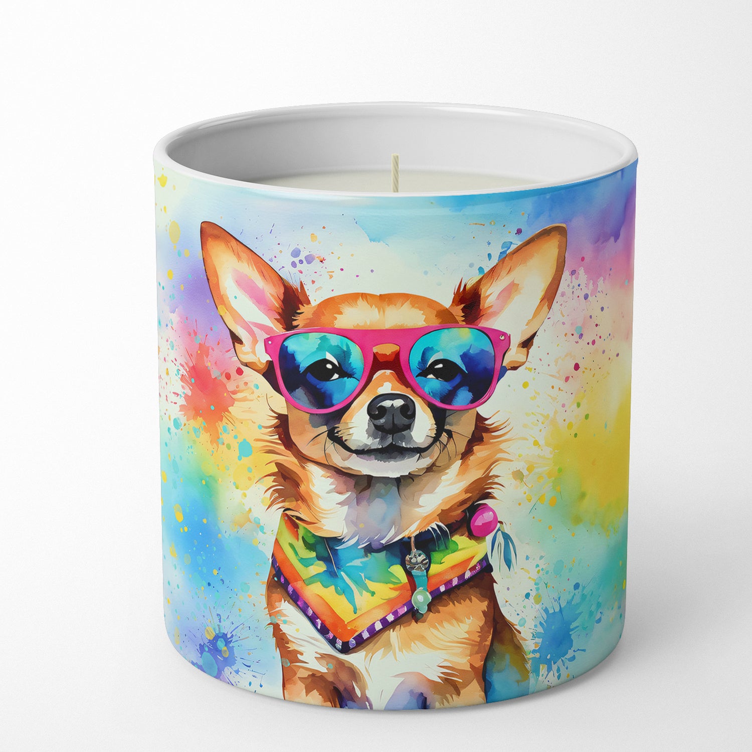 Chihuahua Hippie Dawg Decorative Soy Candle