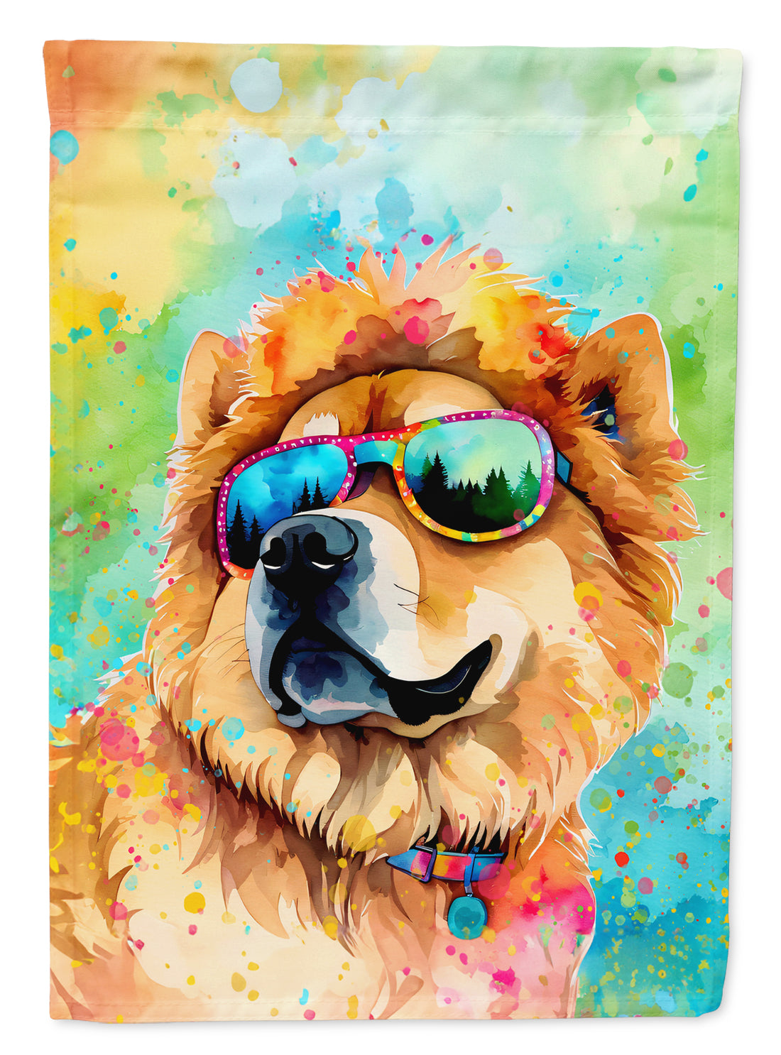 Buy this Chow Chow Hippie Dawg House Flag