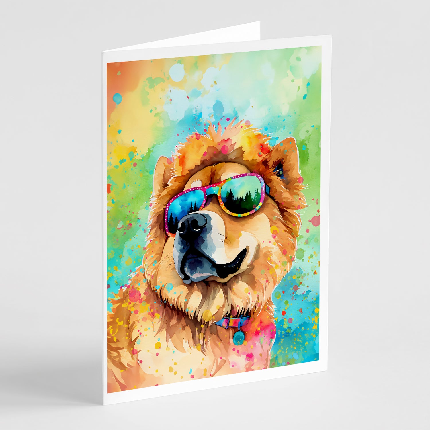 Buy this Chow Chow Hippie Dawg Greeting Cards Pack of 8