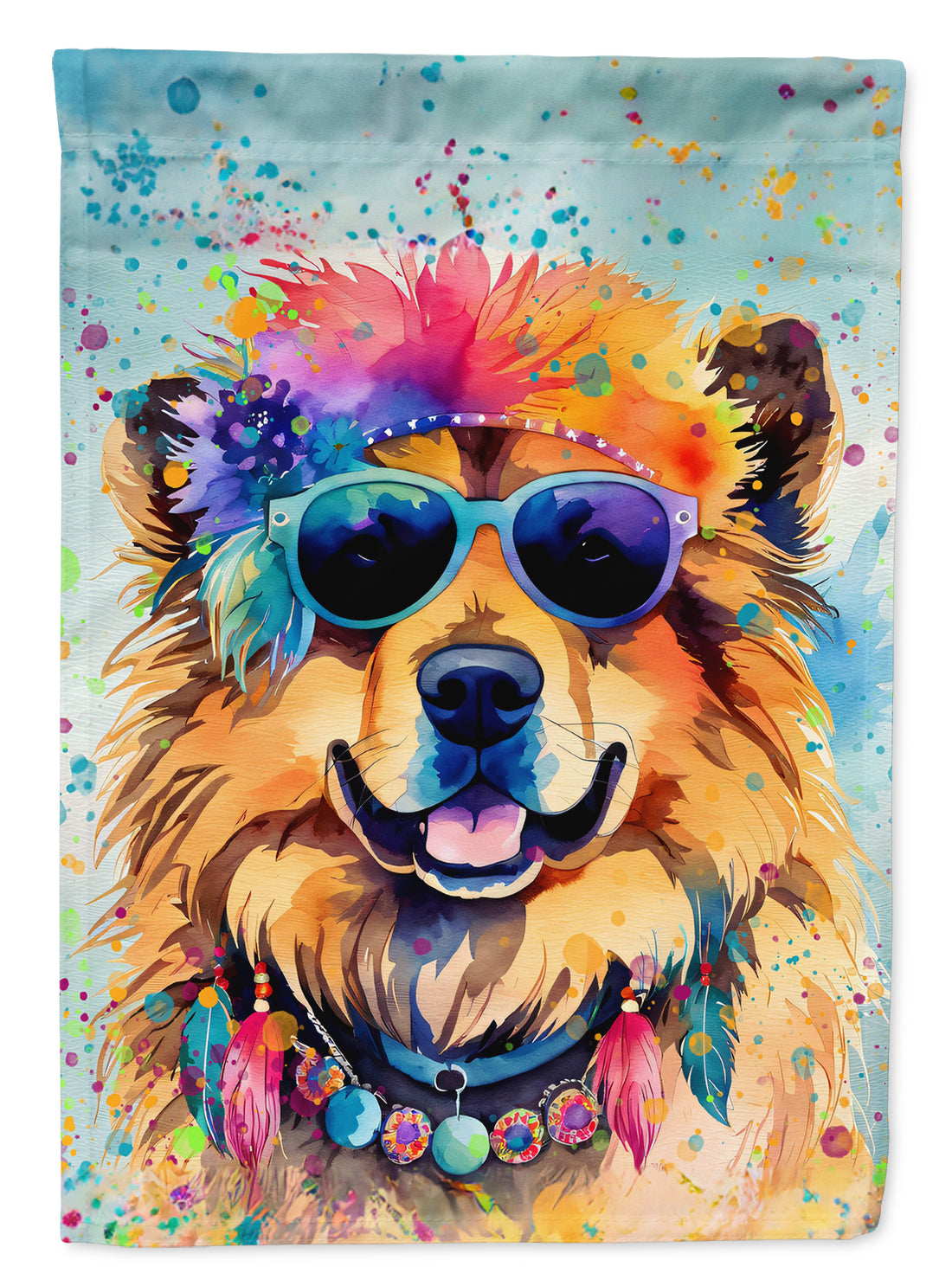 Buy this Chow Chow Hippie Dawg House Flag