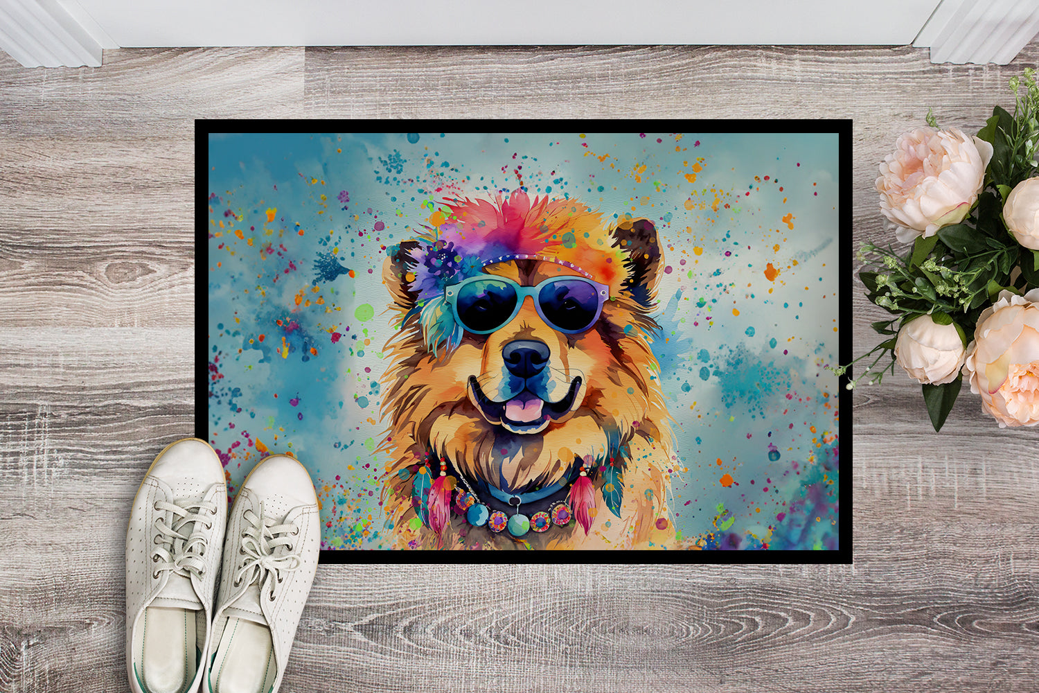 Buy this Chow Chow Hippie Dawg Indoor or Outdoor Mat 24x36