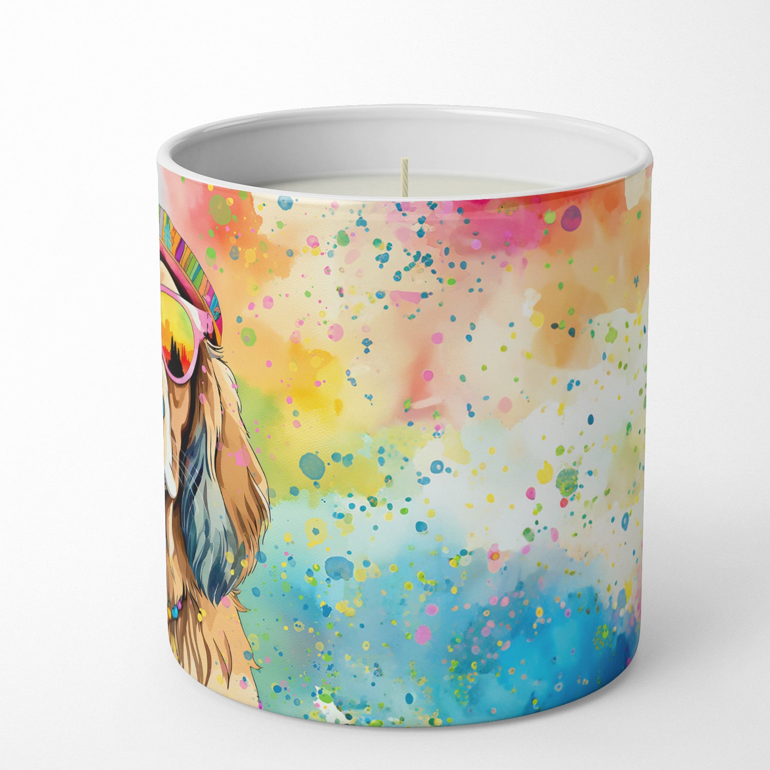 Cocker Spaniel Hippie Dawg Decorative Soy Candle