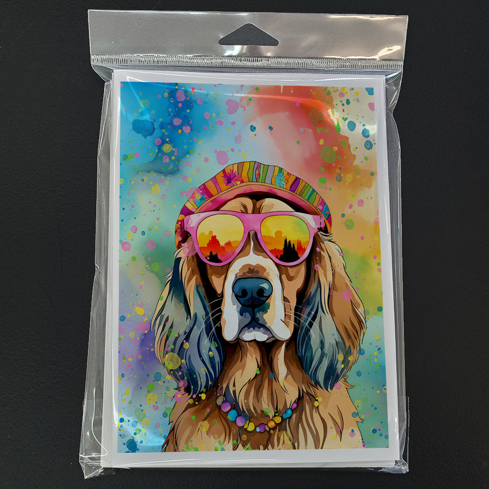 Cocker Spaniel Hippie Dawg Greeting Cards Pack of 8