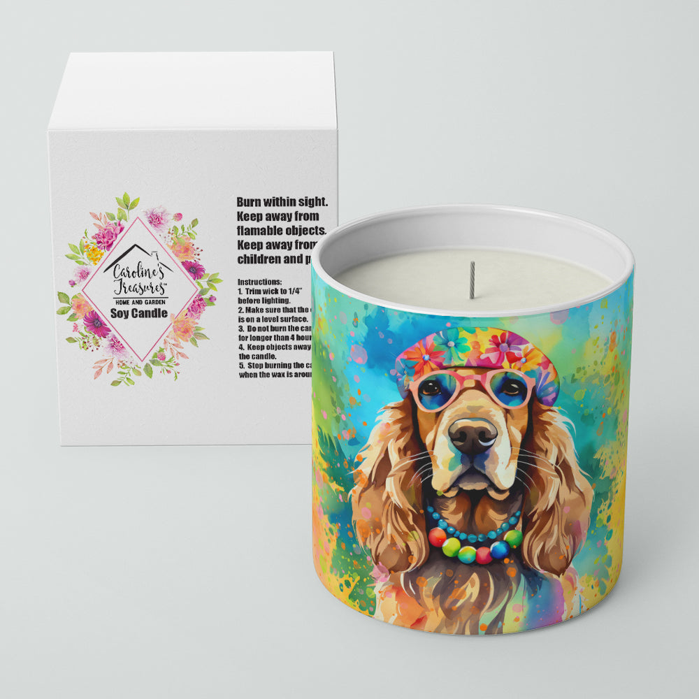 Caroline's Treasures Cocker Spaniel Hippie Dawg Decorative Soy Candle