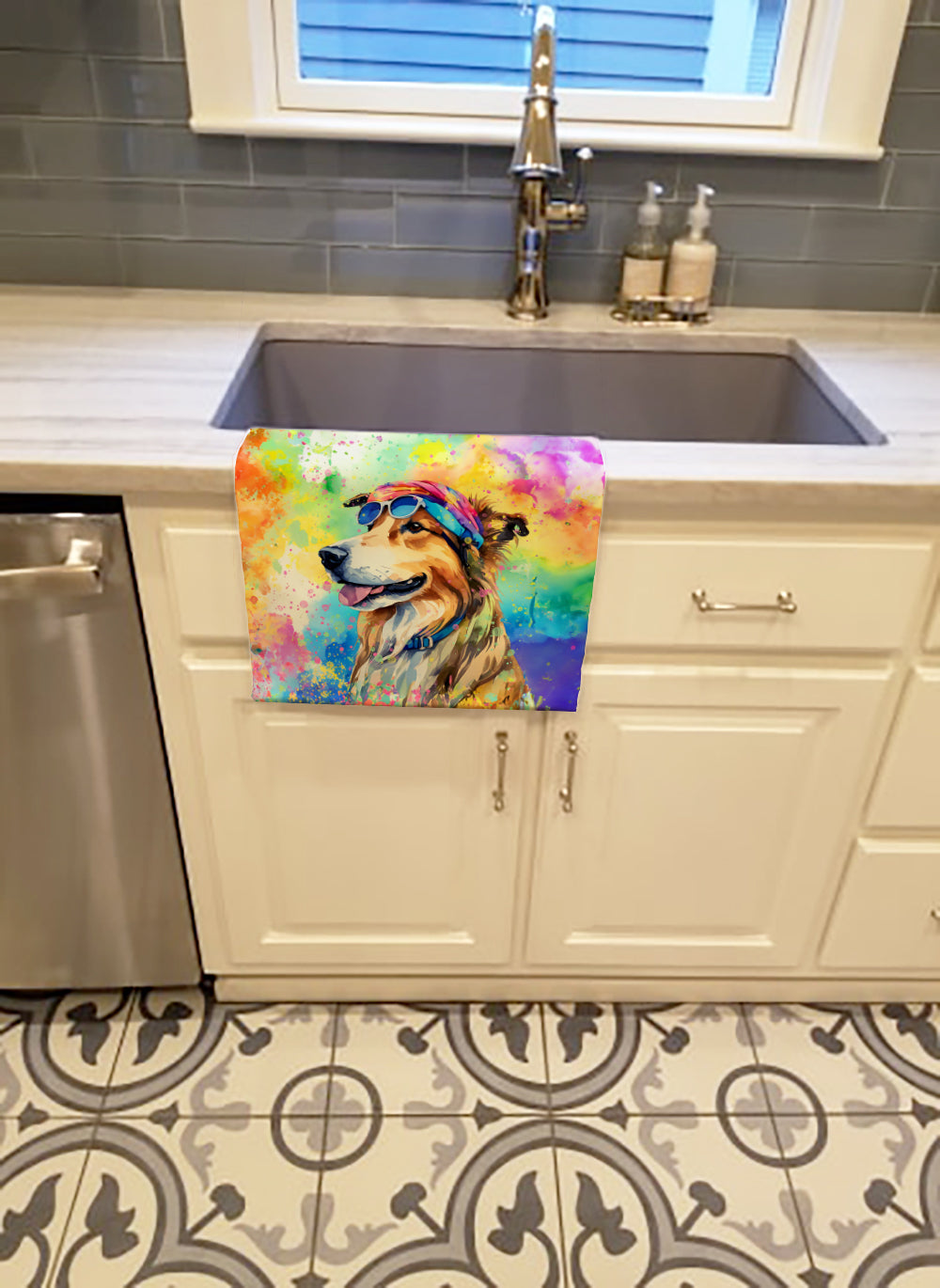 Collie Hippie Dawg Kitchen Towel