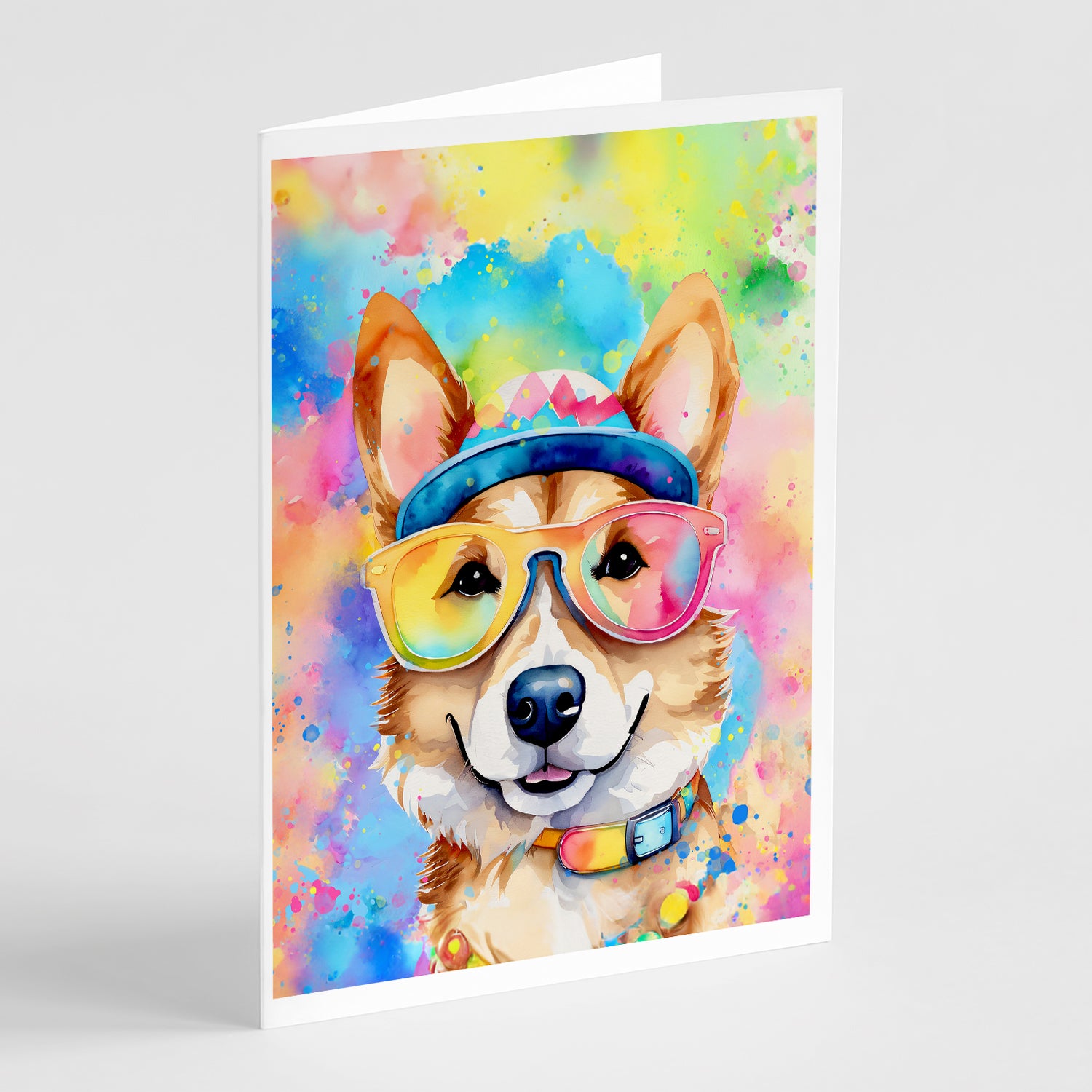 Buy this Corgi Hippie Dawg Greeting Cards Pack of 8