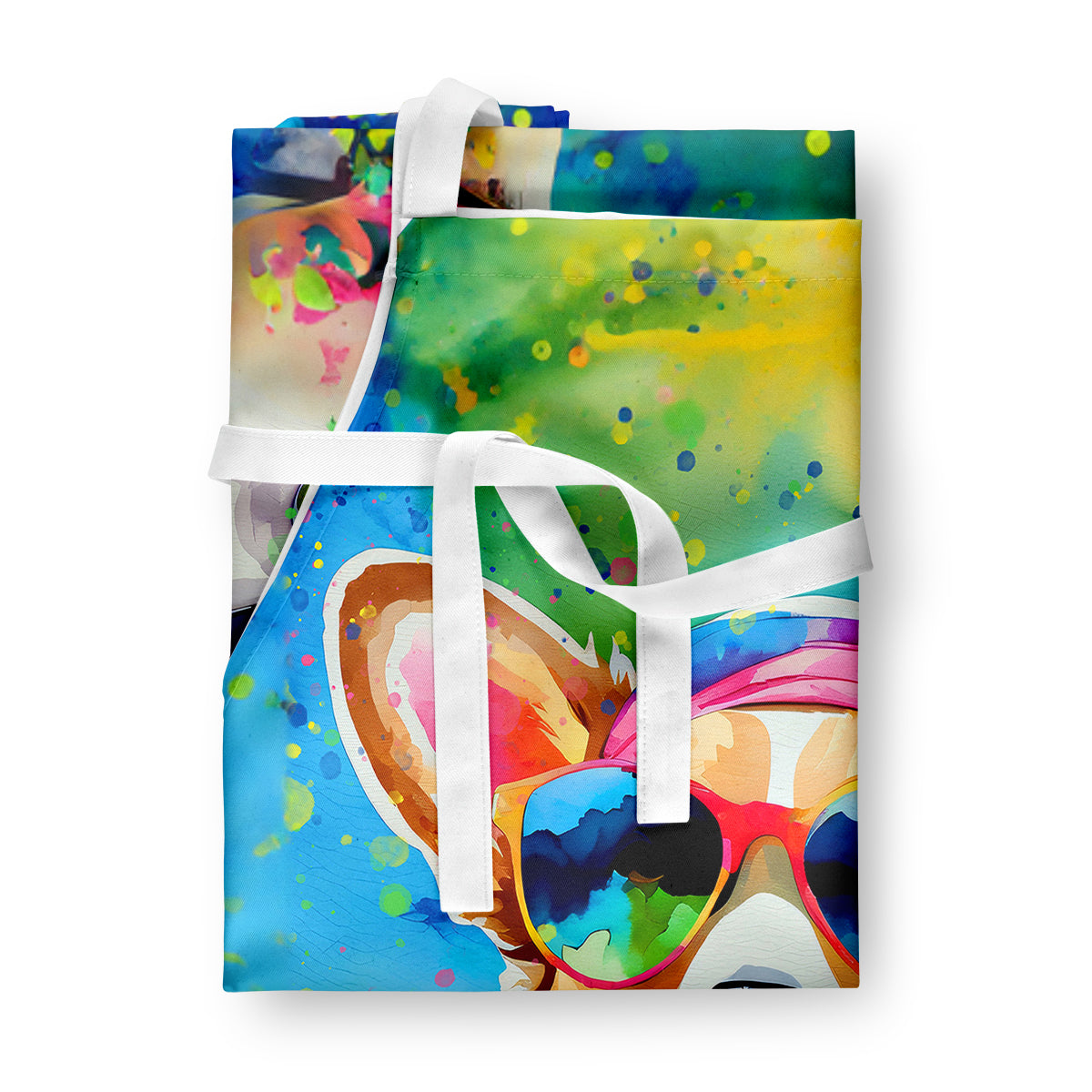 Caroline's Treasures Corgi Hippie Dawg Apron – Artist-Designed Kitchen, BBQ & Craft Apron