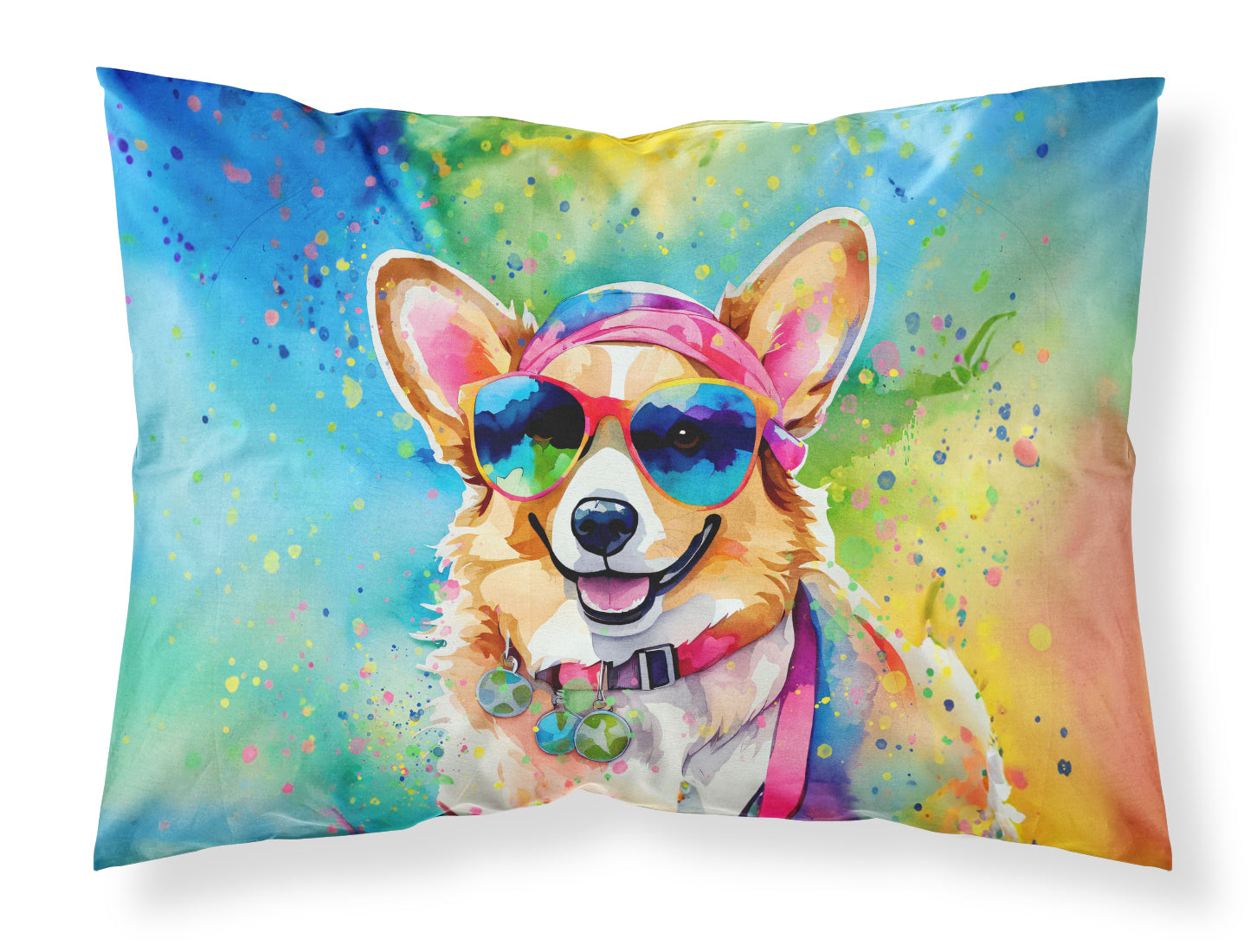 Buy this Corgi Hippie Dawg Standard Pillowcase