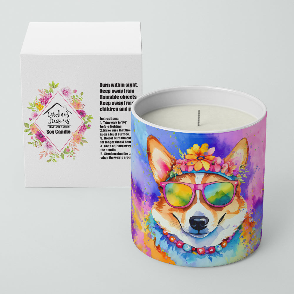Buy this Corgi Hippie Dawg Decorative Soy Candle