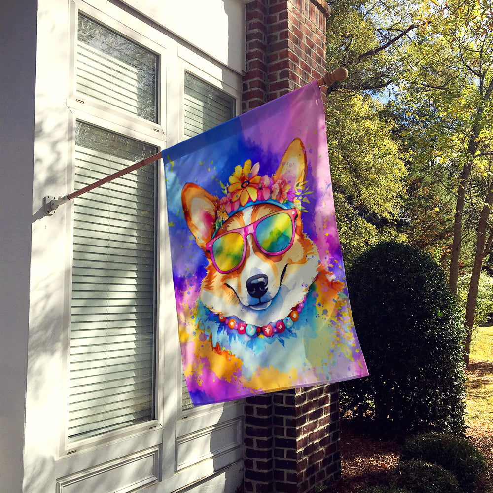Buy this Corgi Hippie Dawg House Flag